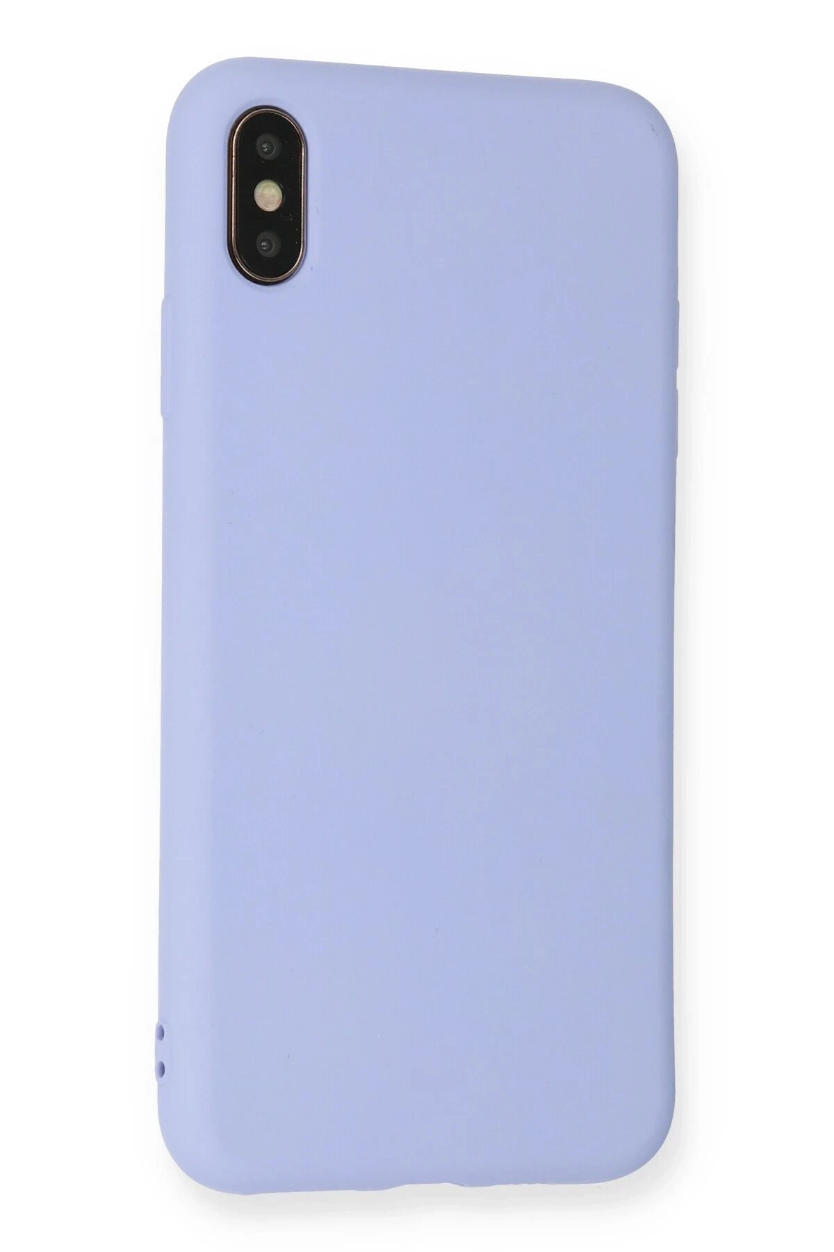 Newface iPhone XS Max Kılıf Nano içi Kadife Silikon - Lila