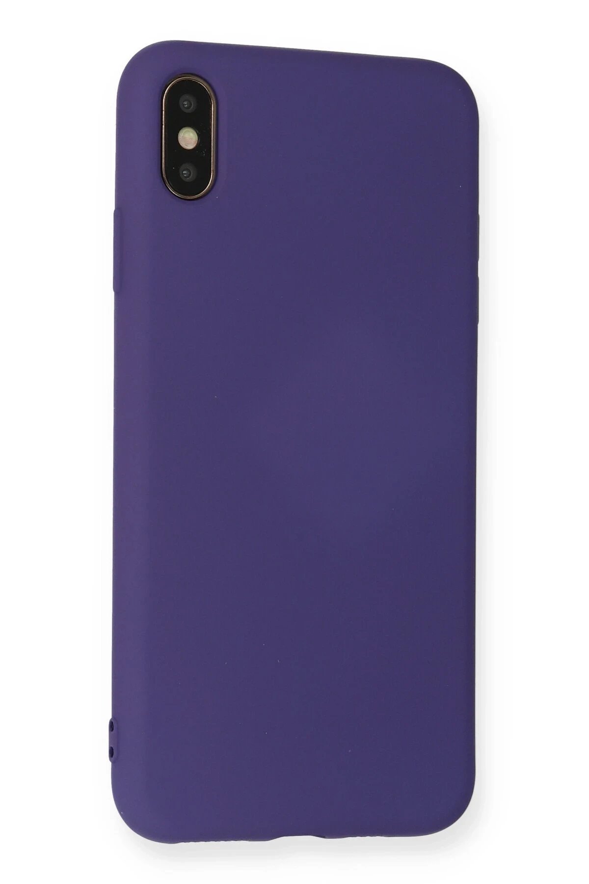 Newface iPhone XS Max Kılıf Nano içi Kadife Silikon - Mor