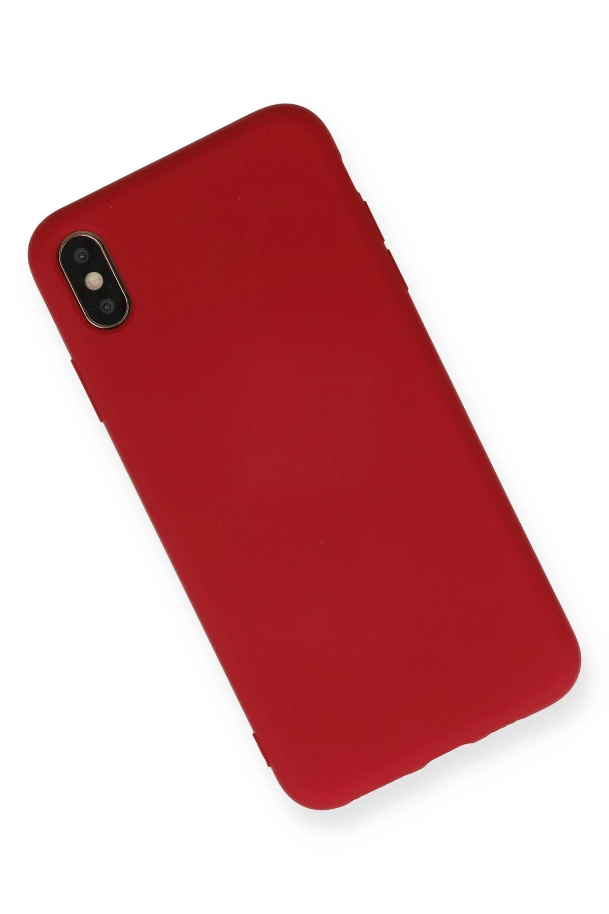 Newface iPhone XS Max Kılıf Nano içi Kadife Silikon - Kırmızı