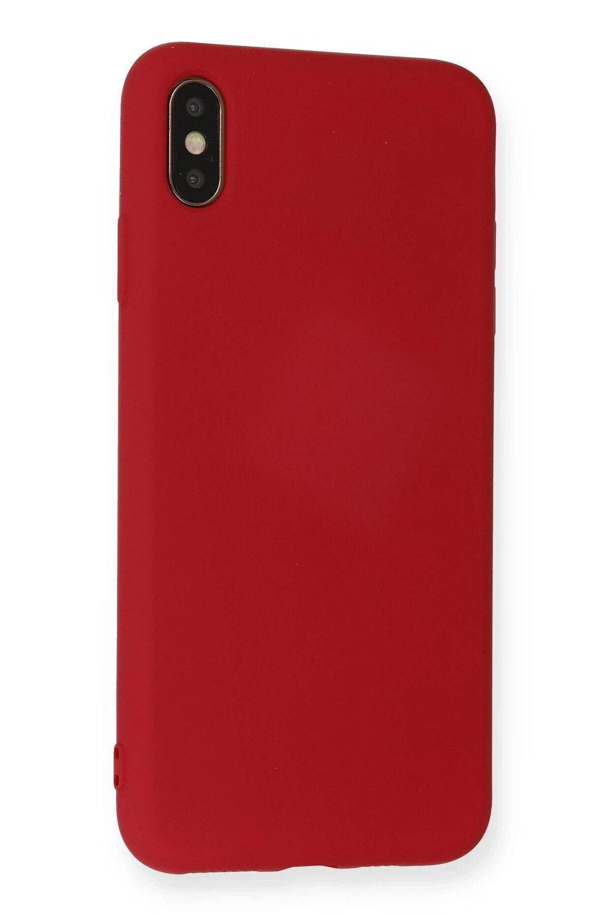 Newface iPhone XS Max Kılıf Nano içi Kadife Silikon - Kırmızı