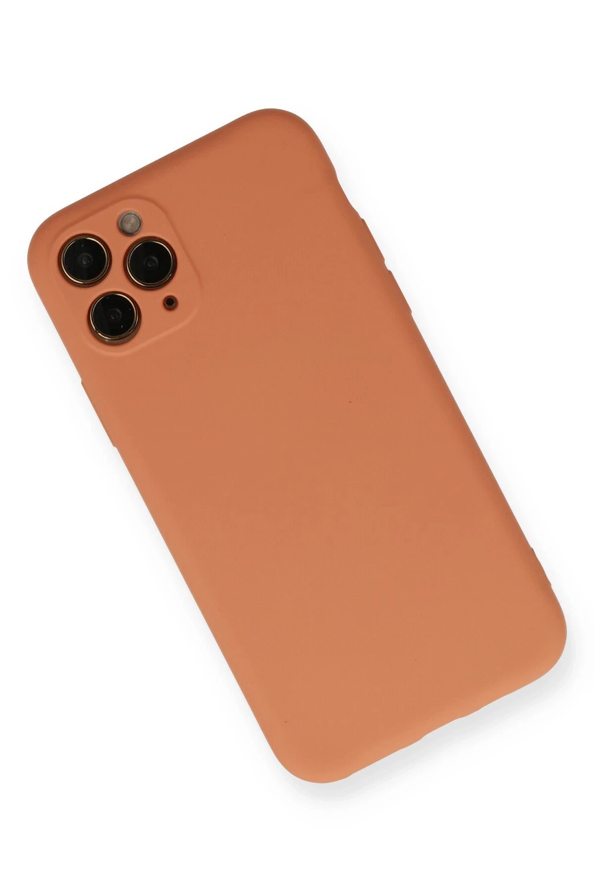 Newface iPhone 11 Pro Kılıf Nano içi Kadife Silikon - Mat Turuncu