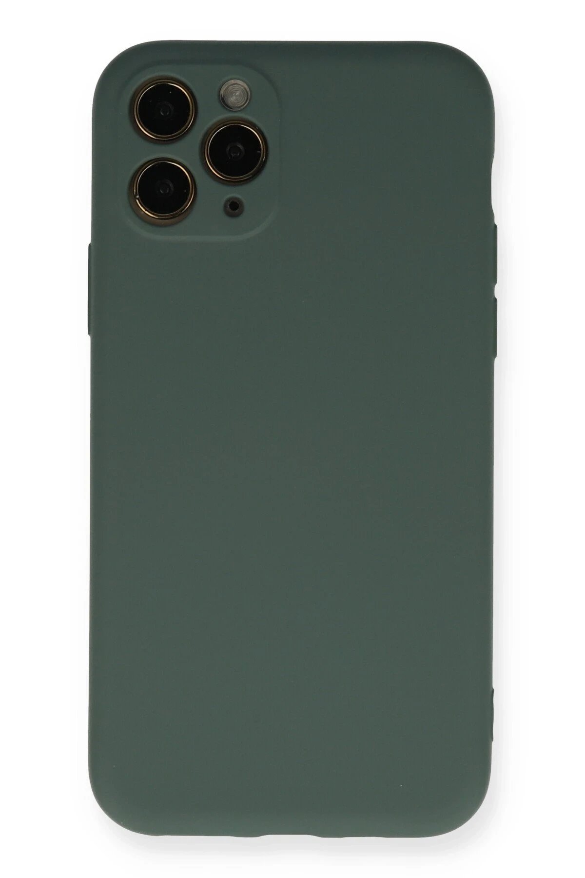 Newface iPhone 11 Pro Kılıf Nano içi Kadife Silikon - Koyu Yeşil