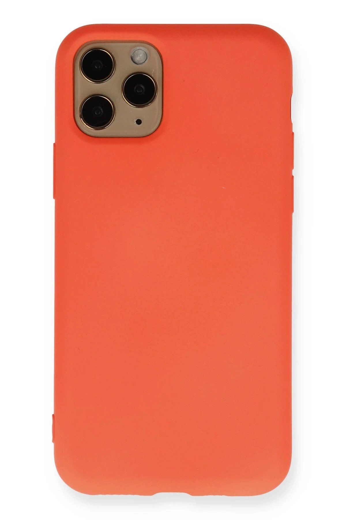 Newface iPhone 11 Pro Kılıf Nano içi Kadife Silikon - Turuncu