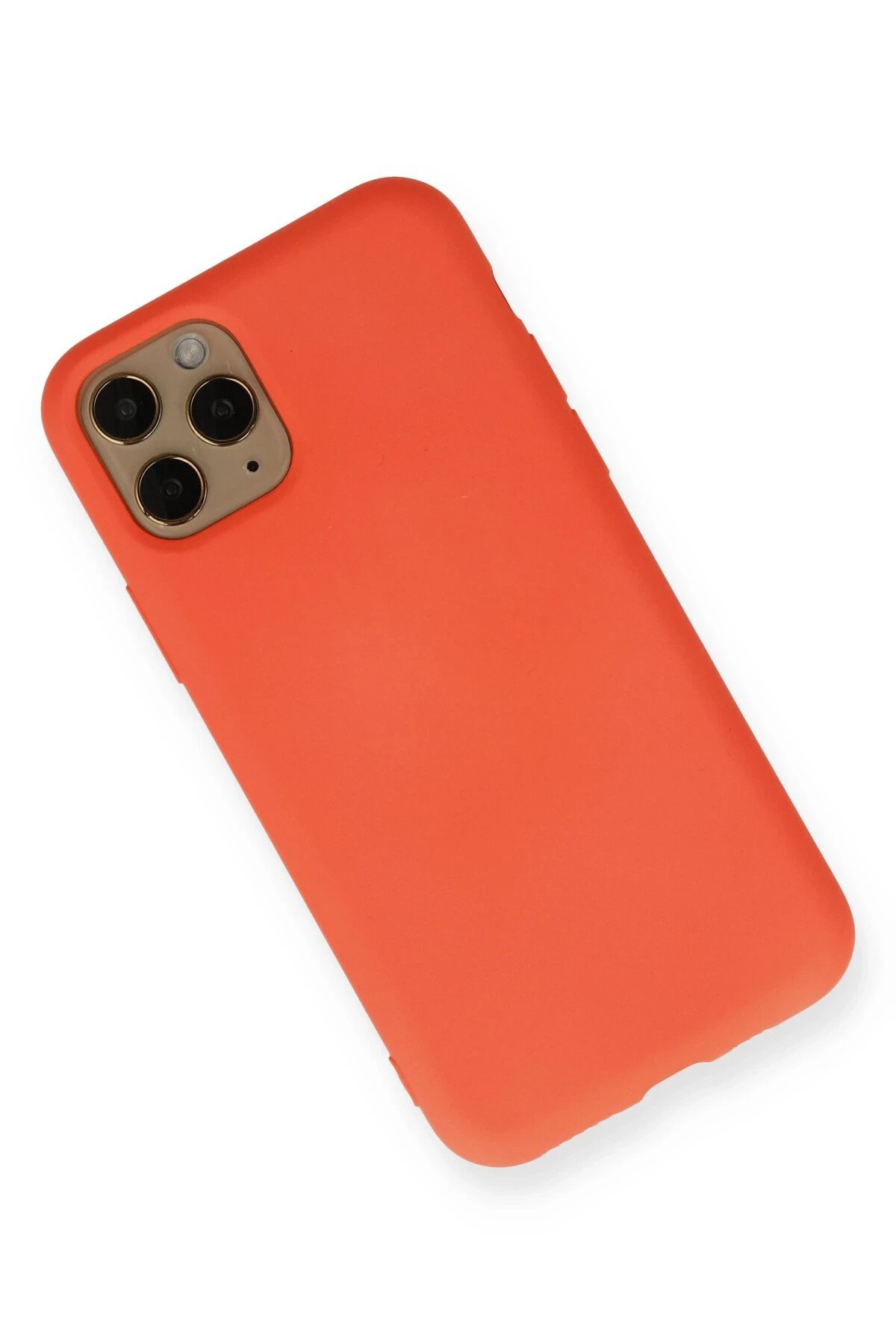 Newface iPhone 11 Pro Kılıf Nano içi Kadife Silikon - Turuncu