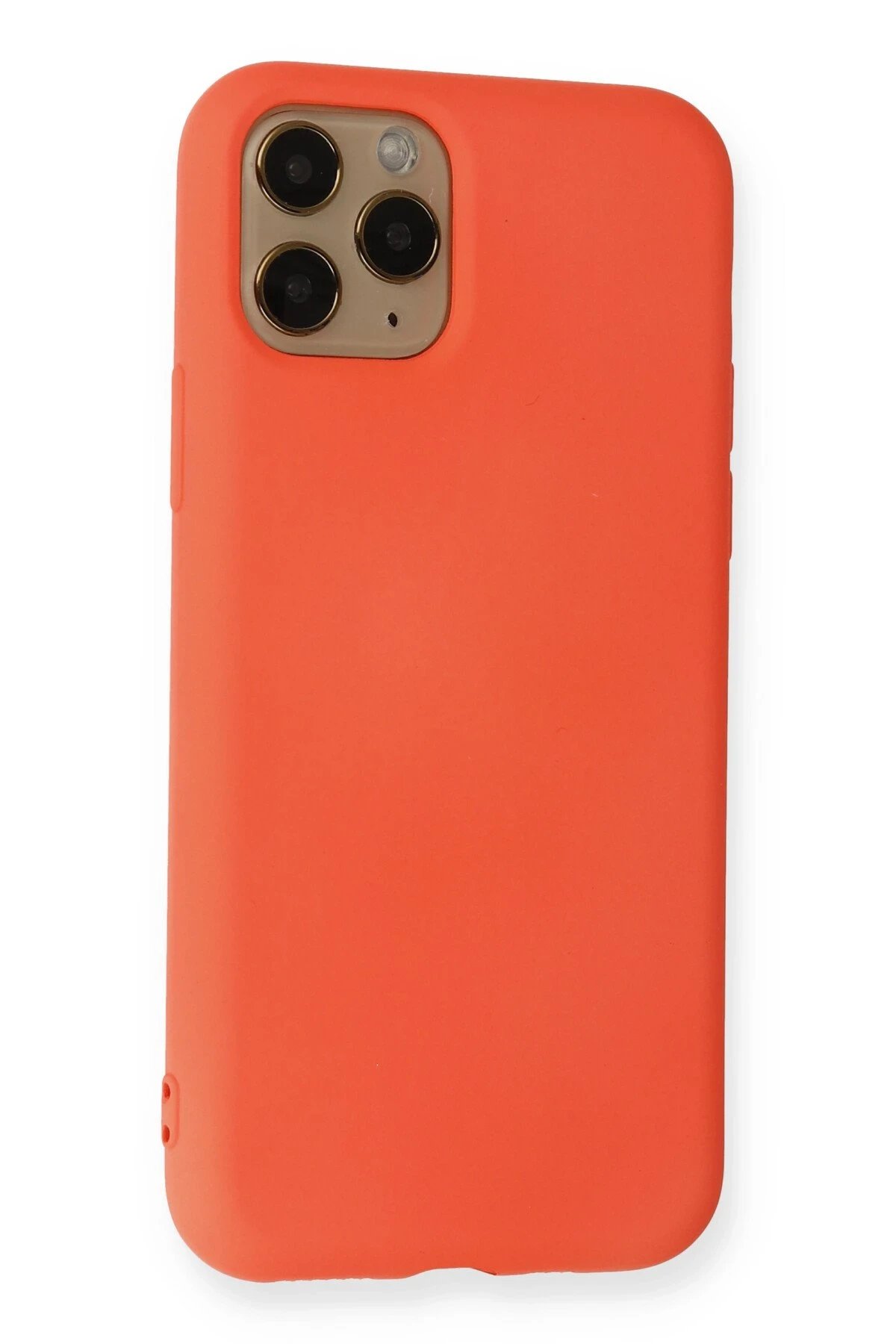 Newface iPhone 11 Pro Kılıf Nano içi Kadife Silikon - Turuncu