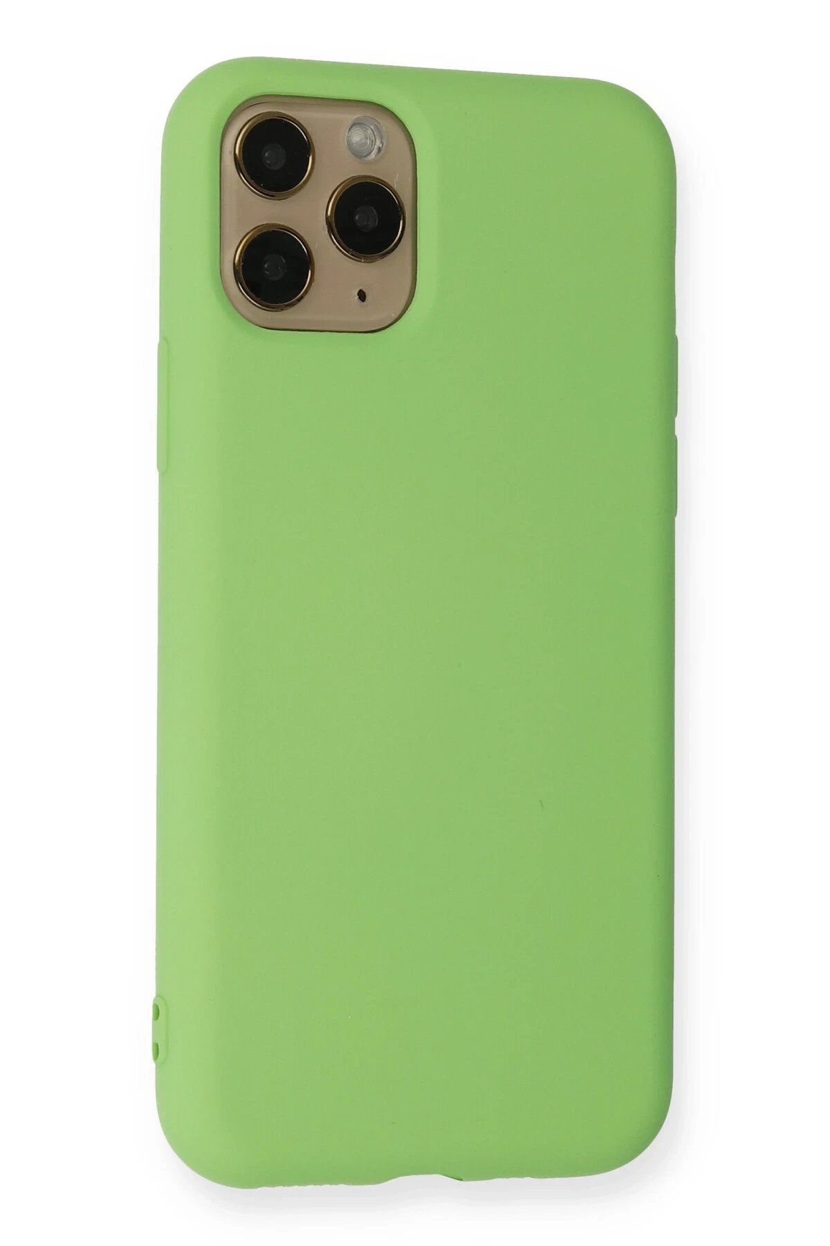 Newface iPhone 11 Pro Kılıf Nano içi Kadife Silikon - Yeşil