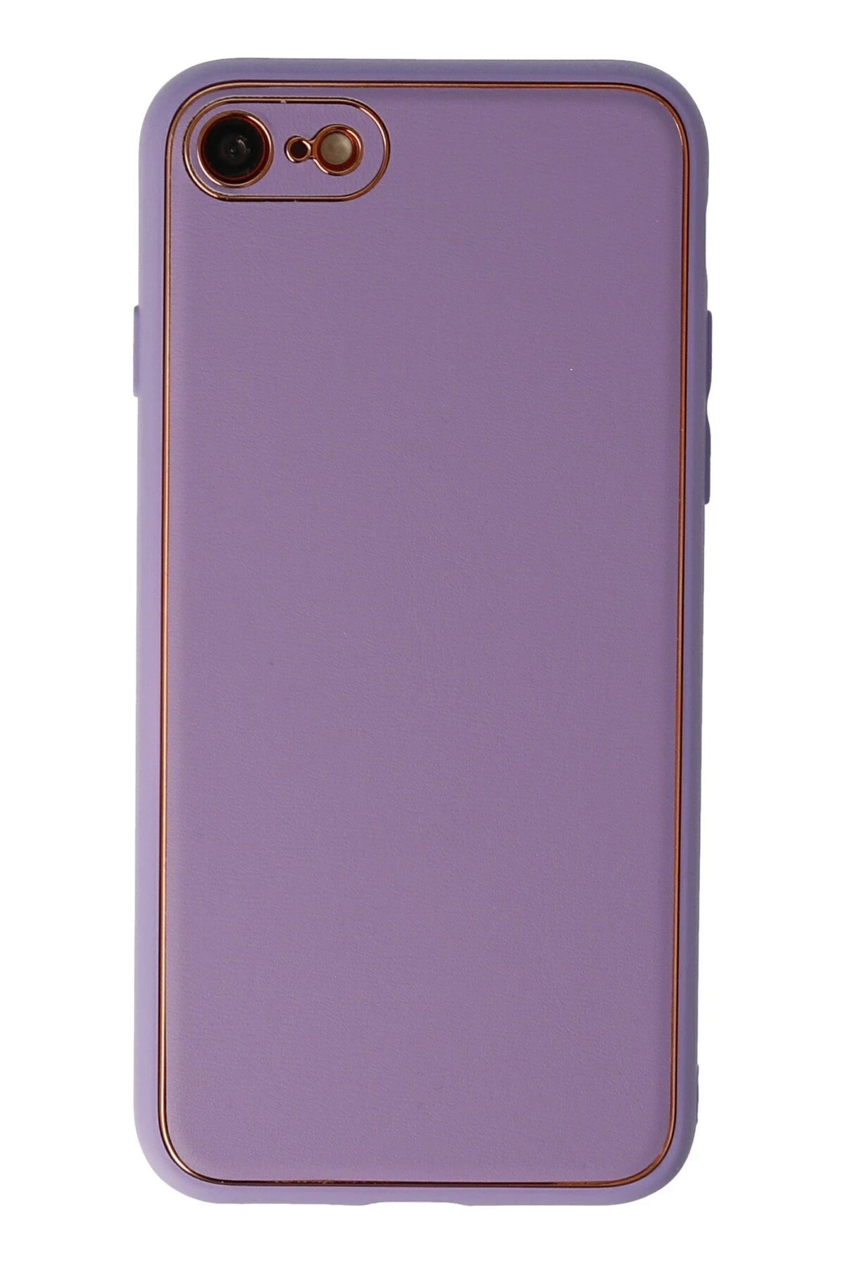 Newface iPhone 7 Kılıf Coco Deri Silikon Kapak - Lila