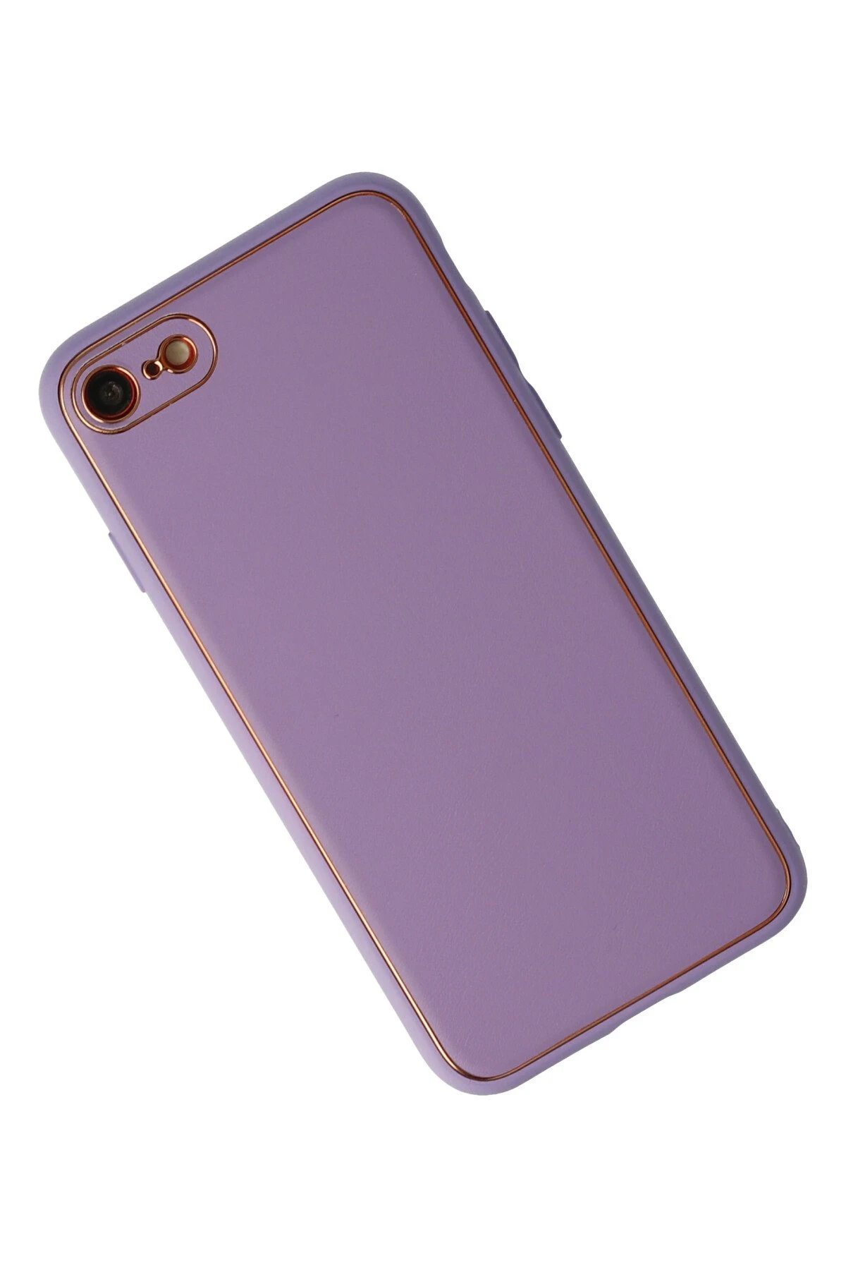 Newface iPhone 7 Kılıf Coco Deri Silikon Kapak - Lila