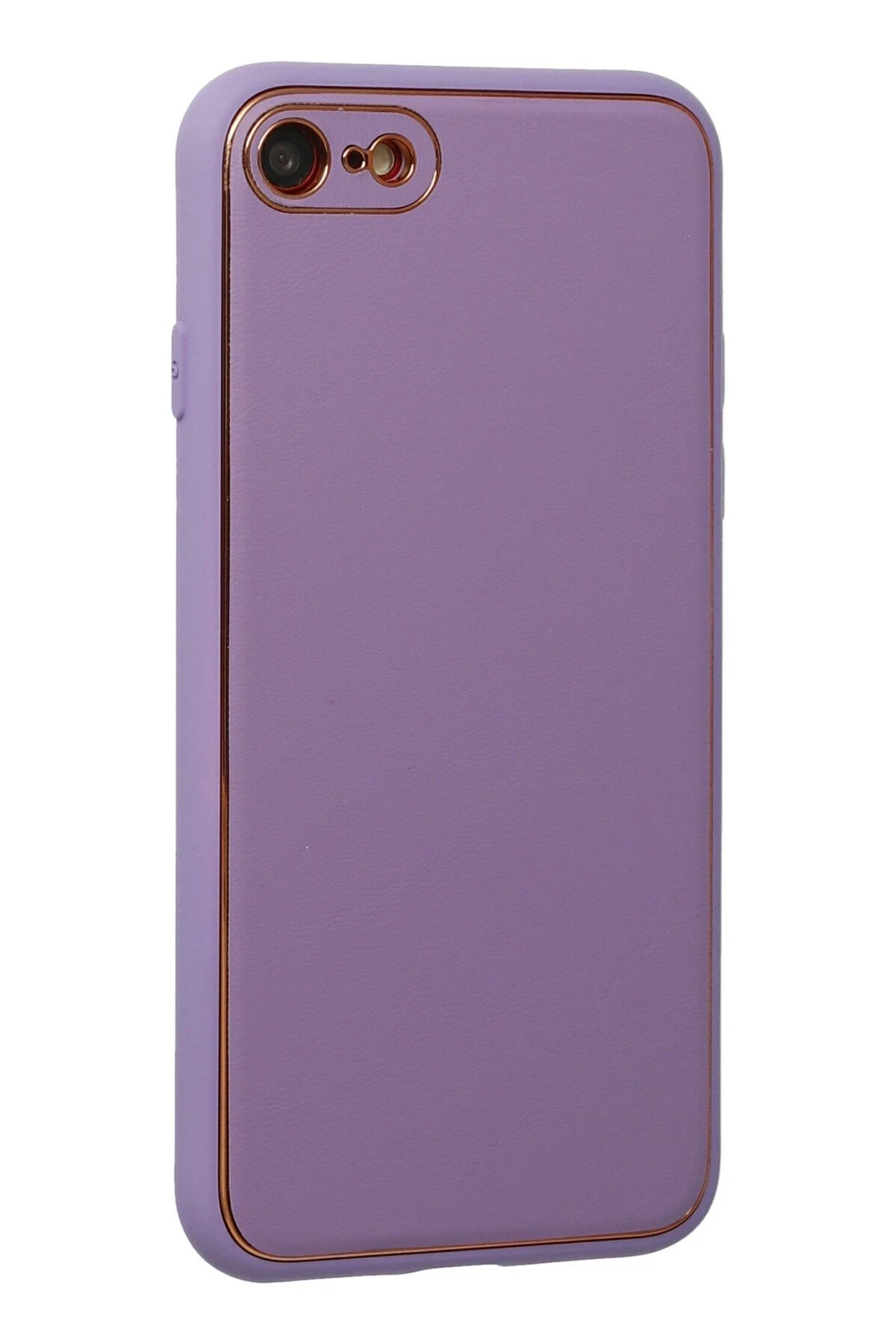 Newface iPhone 7 Kılıf Coco Deri Silikon Kapak - Lila