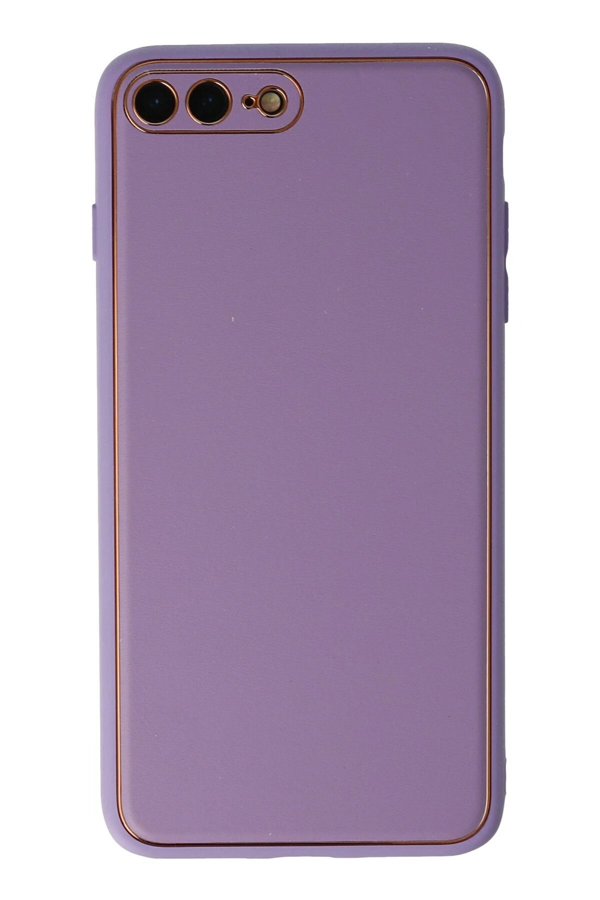 Newface iPhone 7 Plus Kılıf Coco Deri Silikon Kapak - Lila