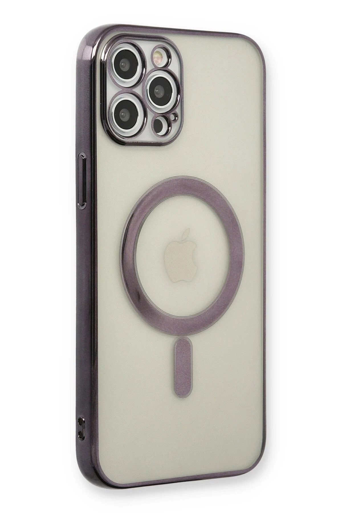 Newface iPhone 12 Pro Kılıf Magneticsafe Lazer Silikon - Siyah