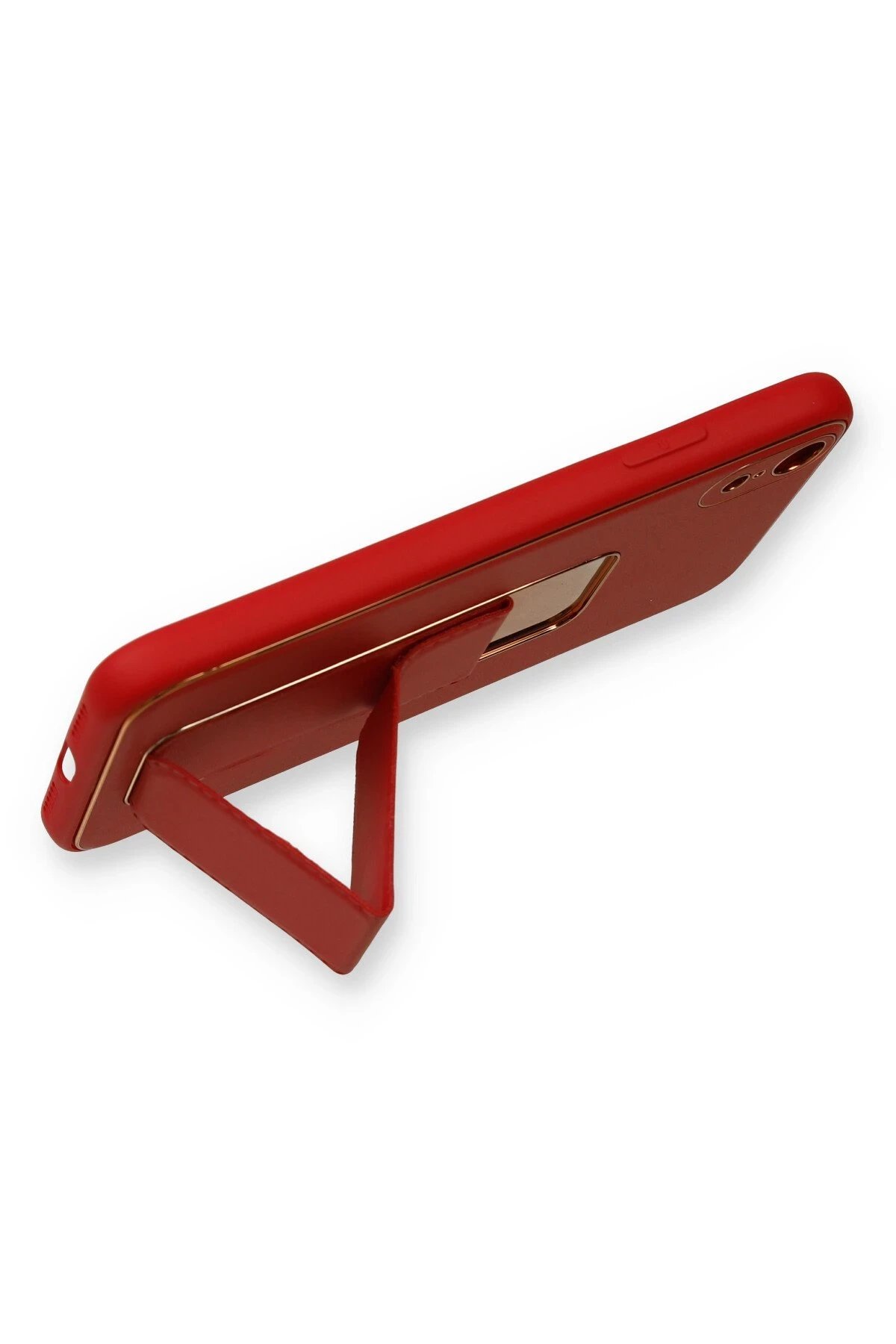 Newface iPhone XR Kılıf Coco Deri Standlı Kapak - Kırmızı