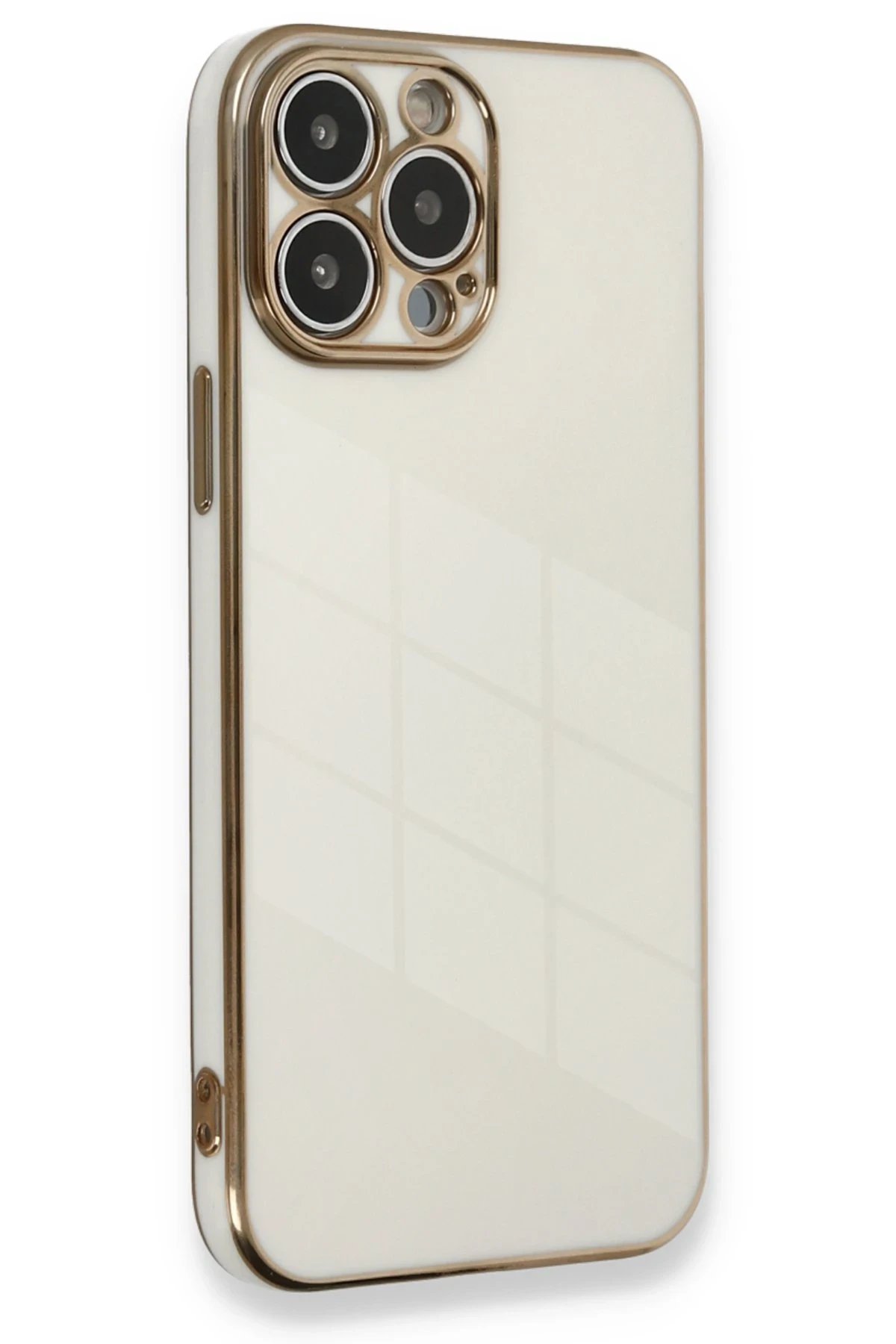 Newface iPhone 13 Pro Max Kılıf Volet Silikon - Beyaz