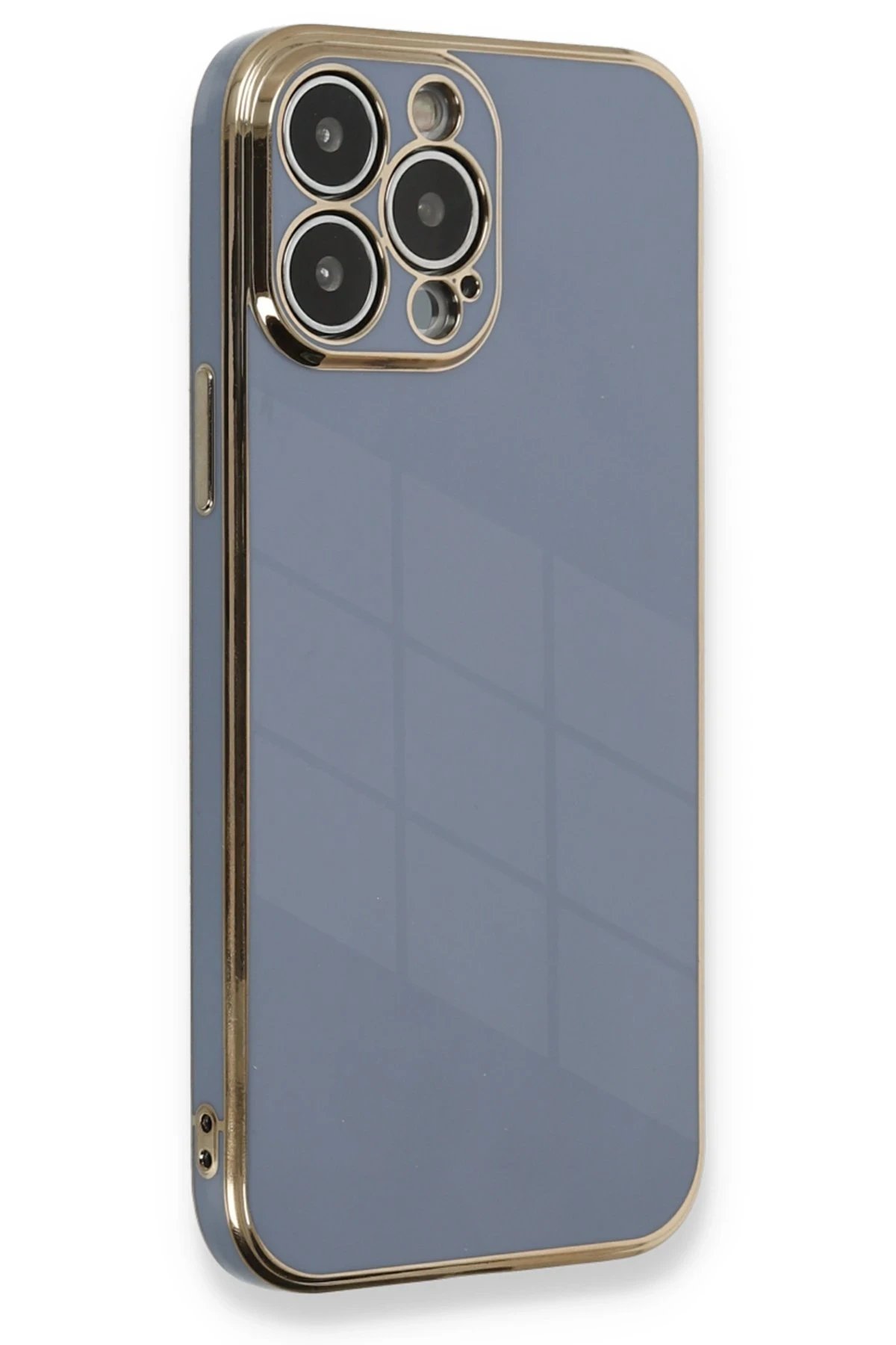 Newface iPhone 13 Pro Max Kılıf Volet Silikon - Mavi