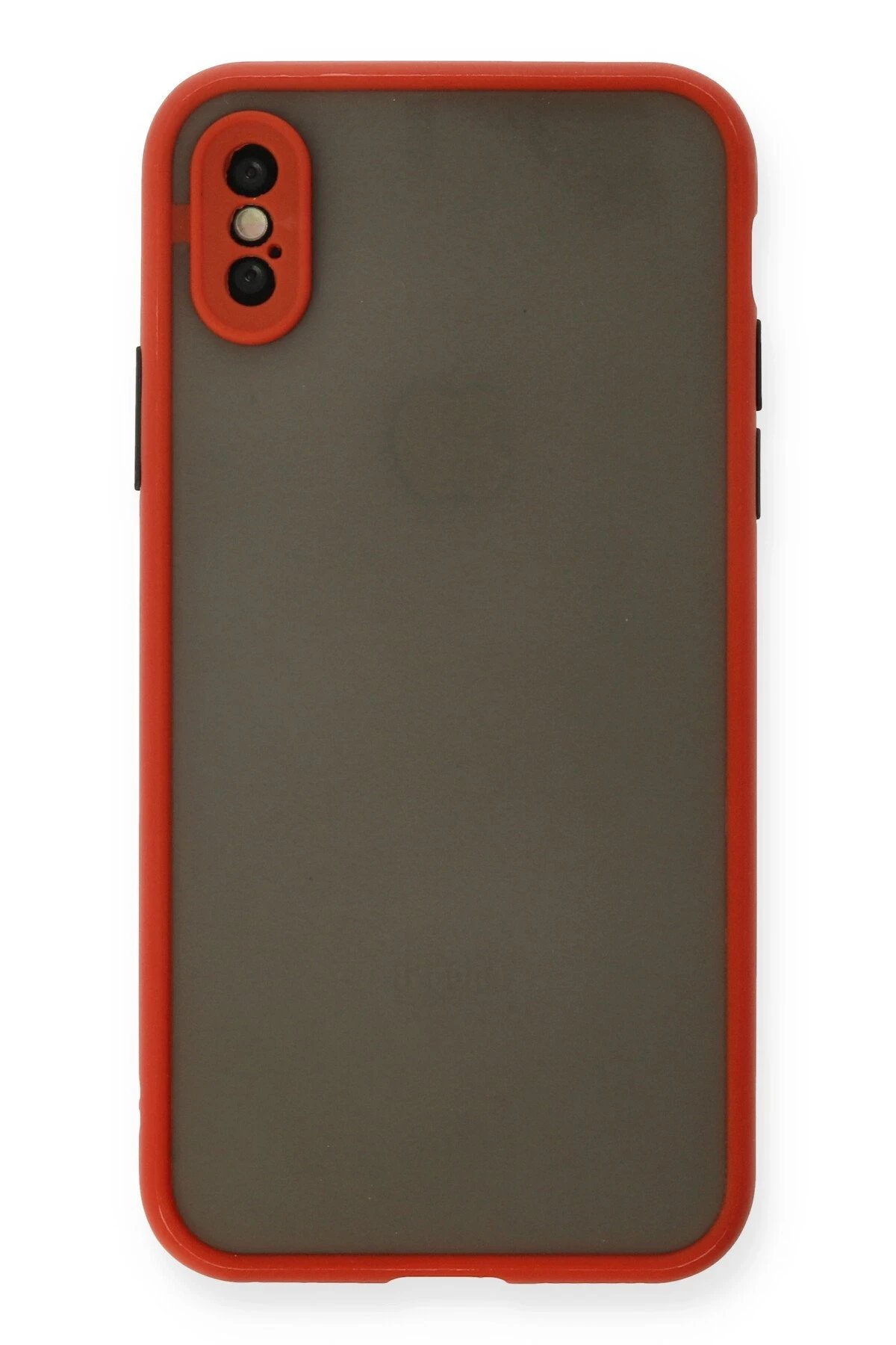 Newface iPhone X Kılıf Montreal Silikon Kapak - Kırmızı