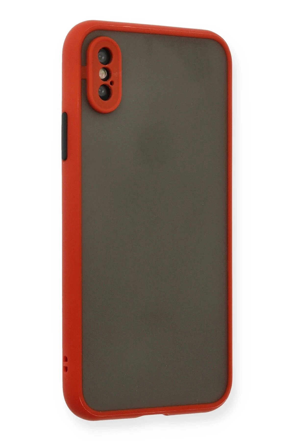 Newface iPhone X Kılıf Montreal Silikon Kapak - Kırmızı