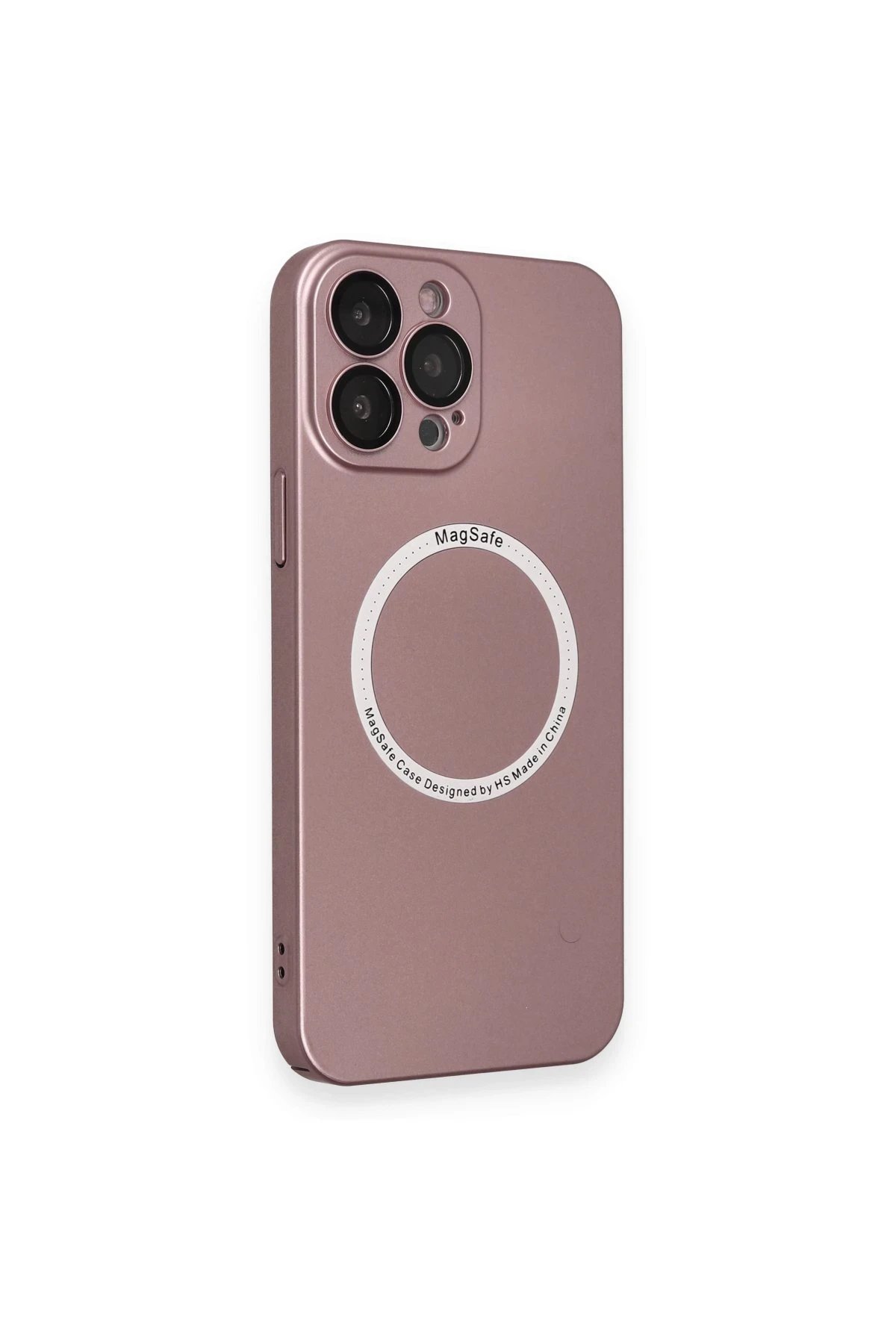 Newface iPhone 13 Pro Max Kılıf Jack Magneticsafe Lens Silikon - Rose Gold