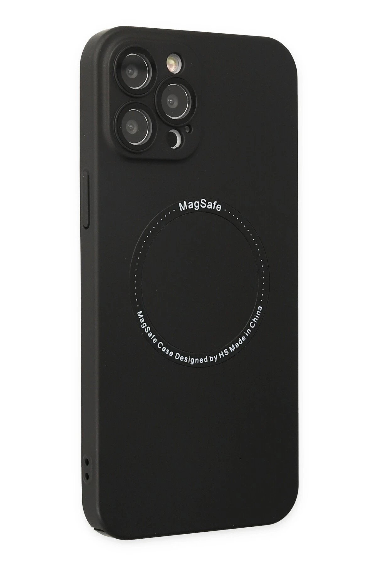 Newface iPhone 12 Pro Max Kılıf Jack Magneticsafe Lens Silikon - Siyah