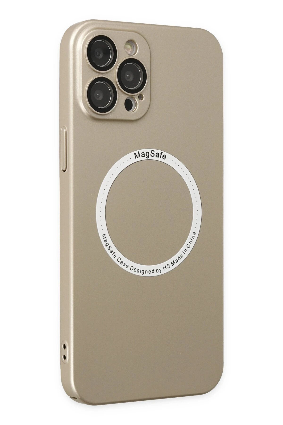 Newface iPhone 12 Pro Max Kılıf Jack Magneticsafe Lens Silikon - Gold