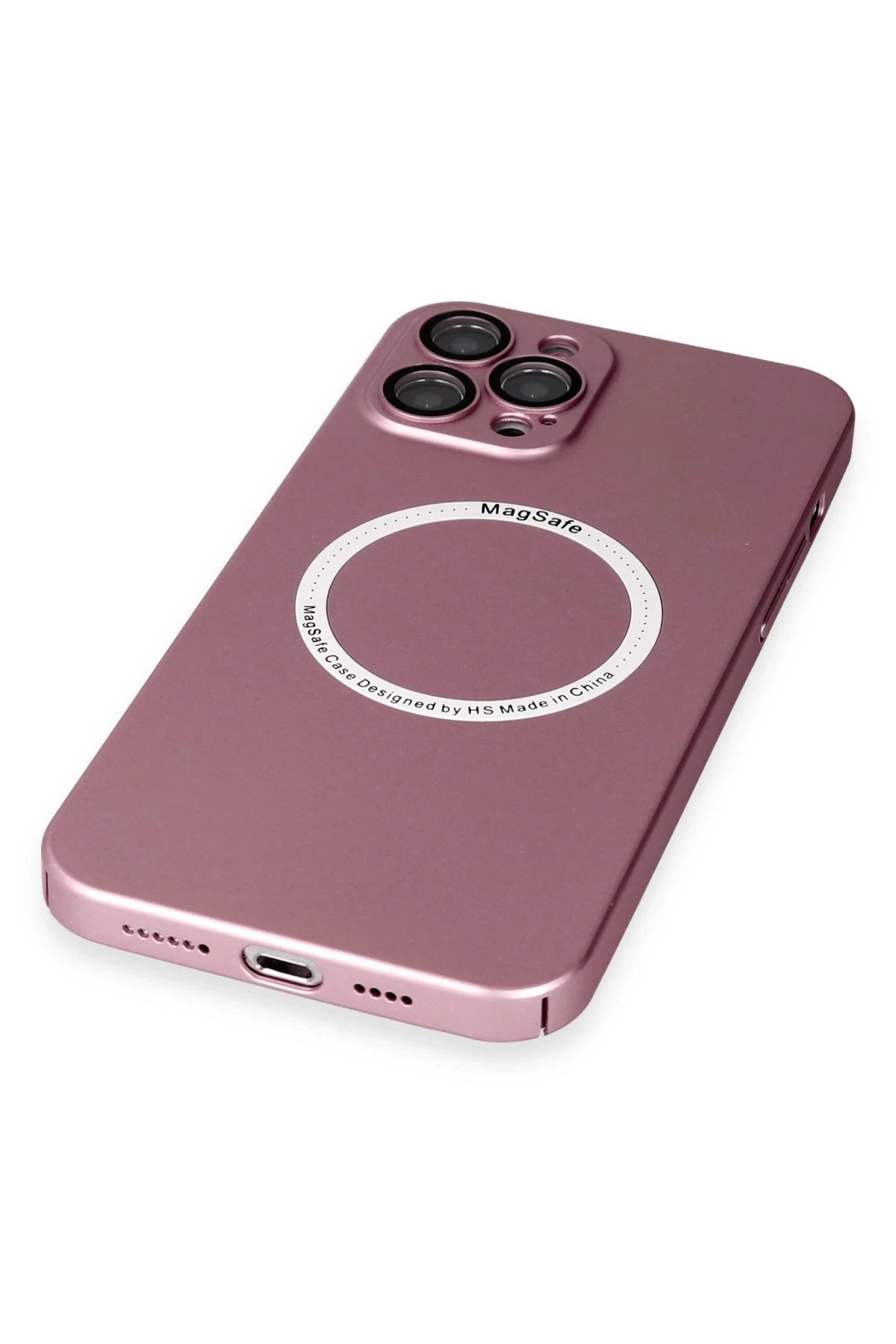 Newface iPhone 12 Pro Max Kılıf Jack Magneticsafe Lens Silikon - Rose Gold