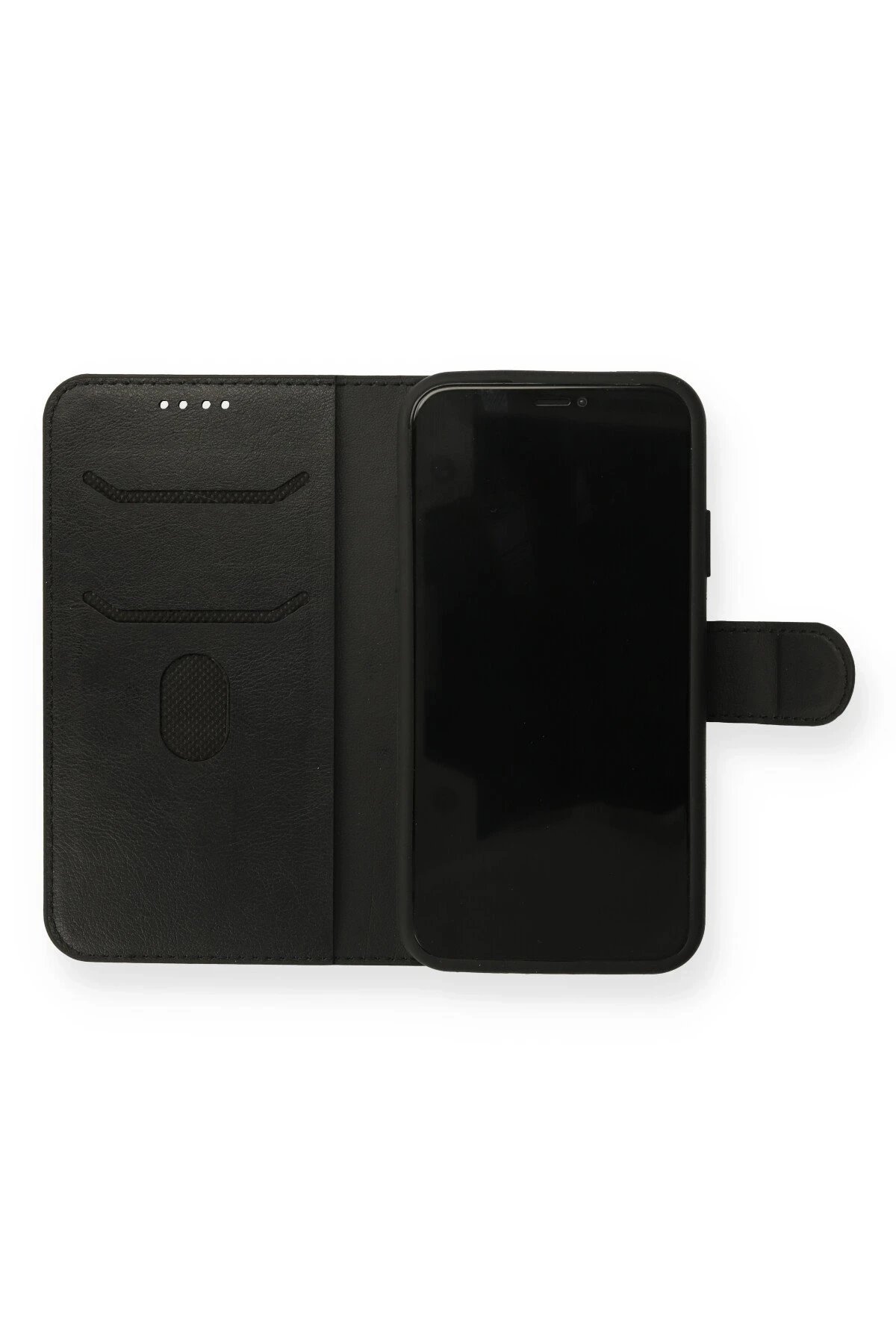 Newface iPhone 12 Kılıf Trend S Plus Kapaklı Kılıf - Siyah