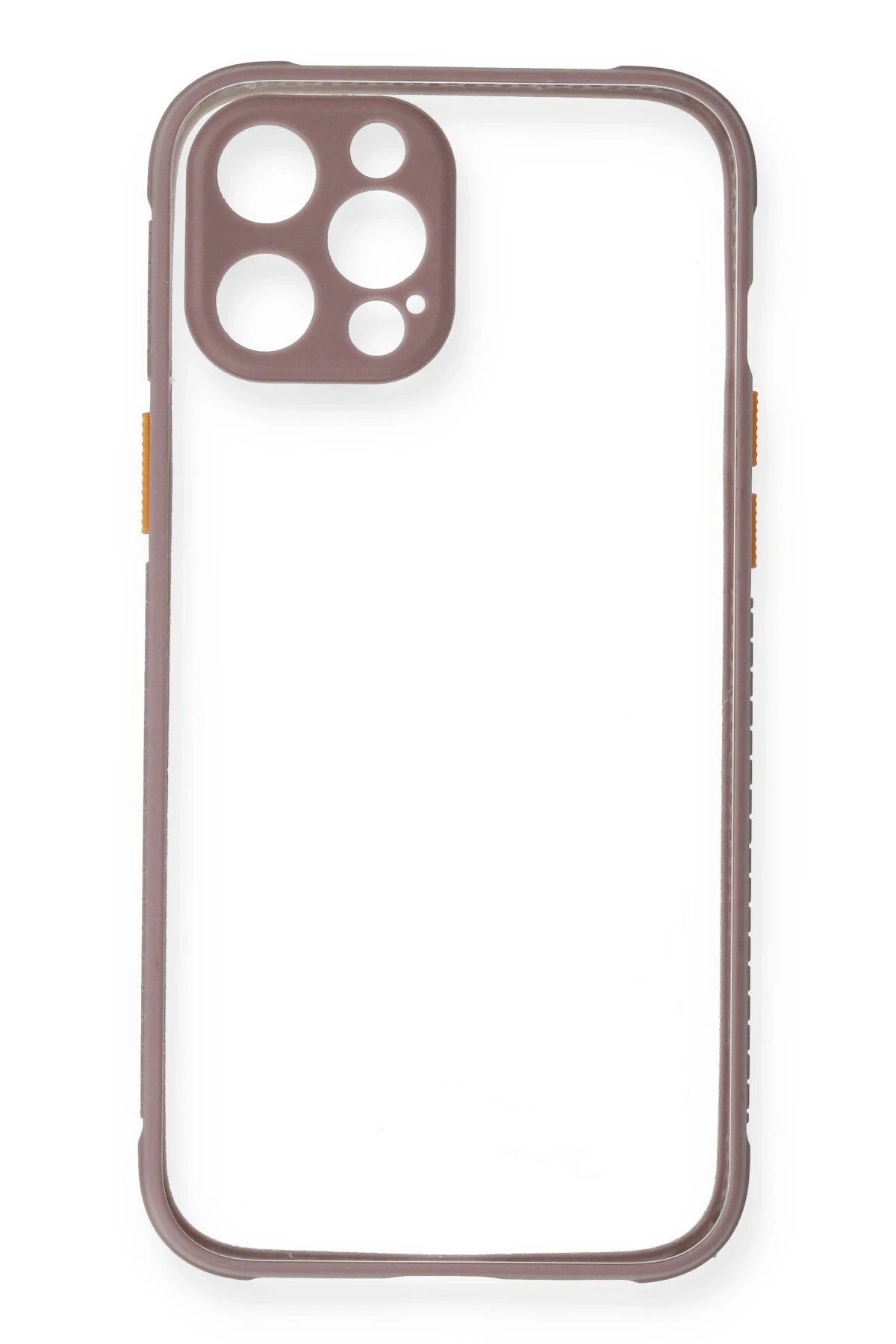 Newface iPhone 12 Kılıf Miami Şeffaf Silikon - Açık Mor