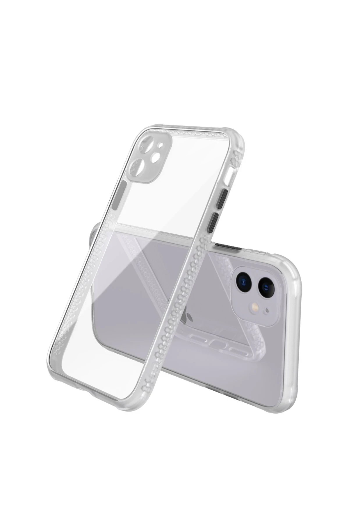 Newface iPhone 12 Kılıf Miami Şeffaf Silikon - Şeffaf