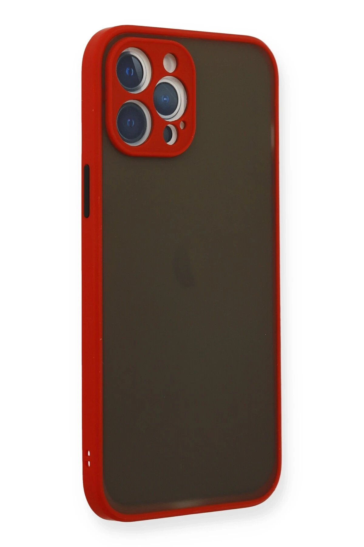 Newface iPhone 12 Pro Max Kılıf Montreal Silikon Kapak - Kırmızı