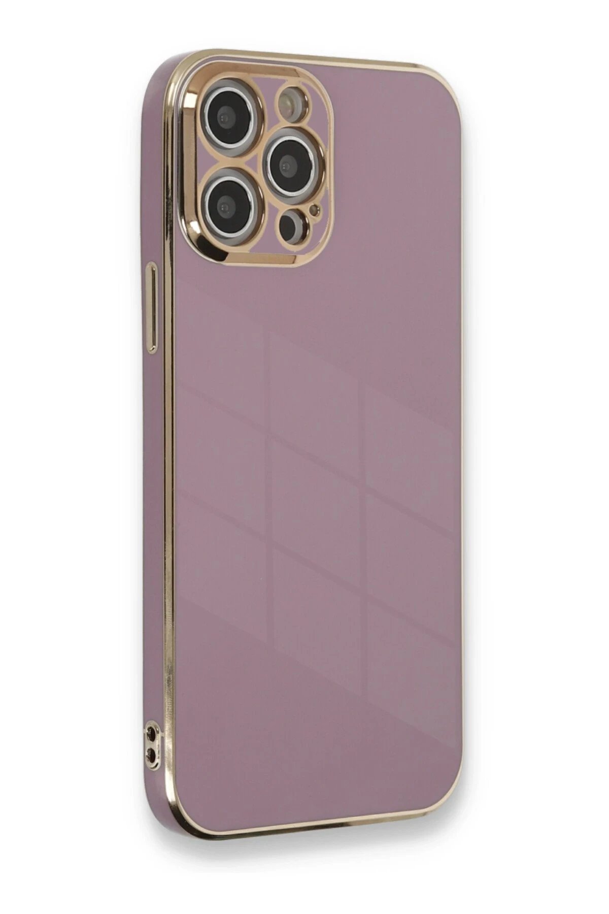 Newface iPhone 12 Pro Max Kılıf Volet Silikon - Mor