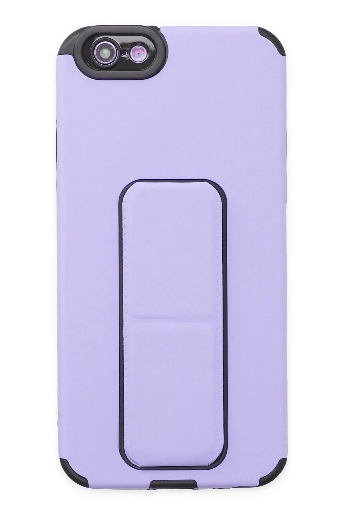 Newface iPhone 6 Kılıf Mega Standlı Silikon - Lila