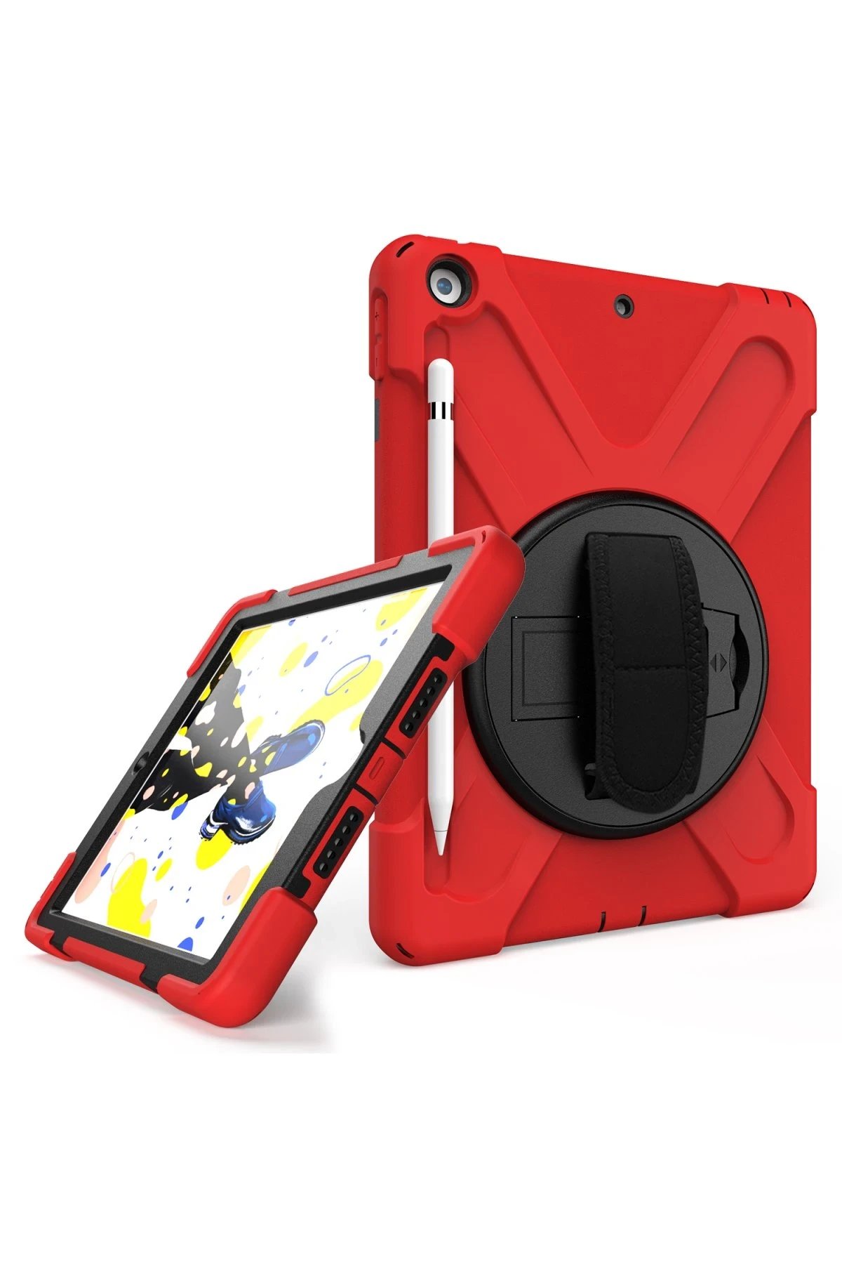 Newface iPad 5 Air 9.7 Kılıf Amazing Tablet Kapak - Kırmızı