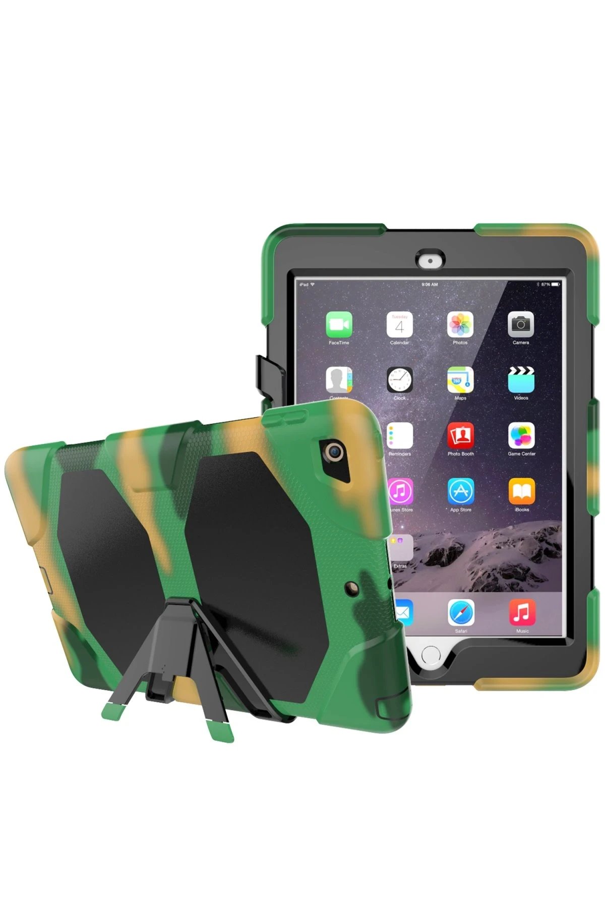 Newface iPad 5 Air 9.7 Kılıf Griffin Tablet Kapak - Kamuflaj