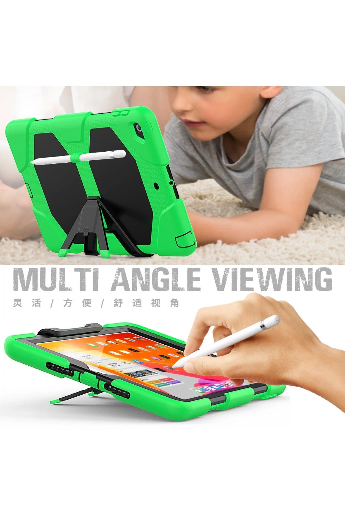 Newface iPad 10.2 (7.nesil) Kılıf Griffin Tablet Kapak - Yeşil