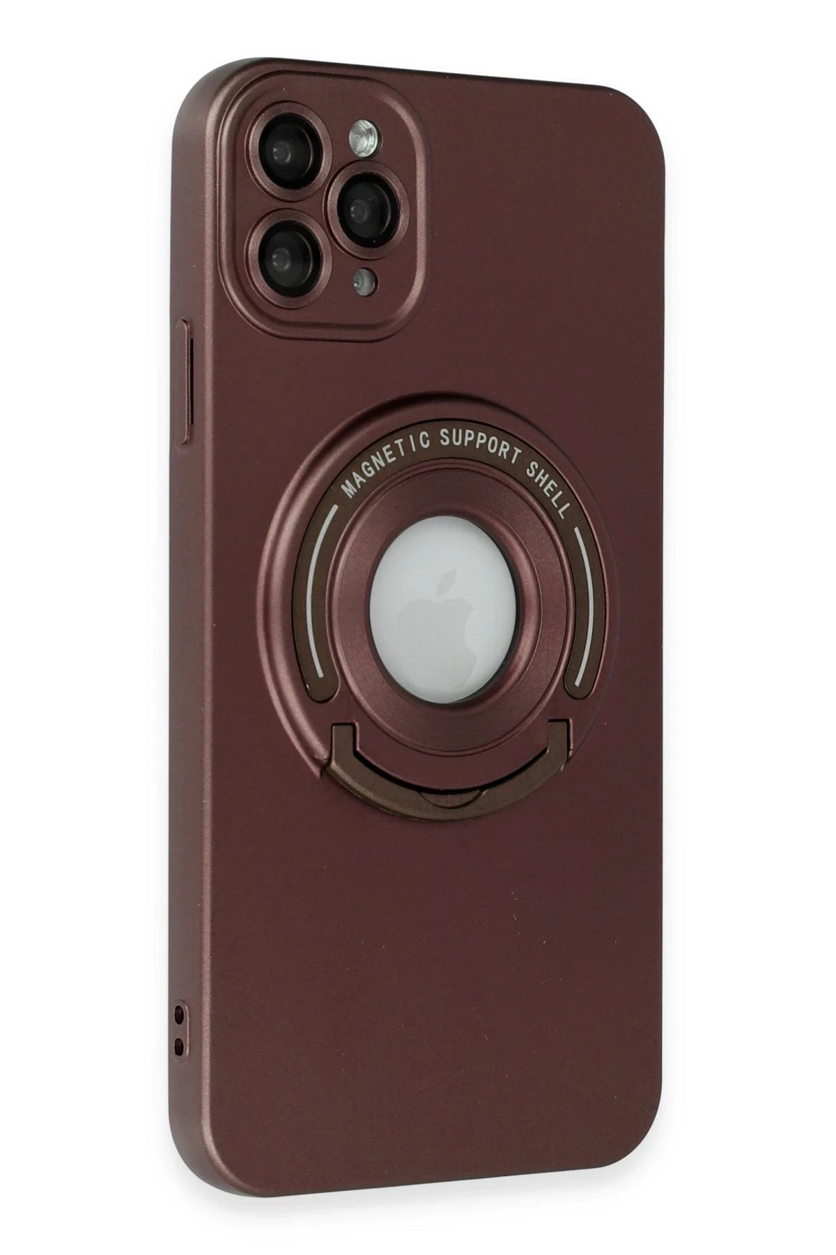 Newface iPhone 11 Pro Max Kılıf Lukka Magneticsafe Kapak - Kahverengi