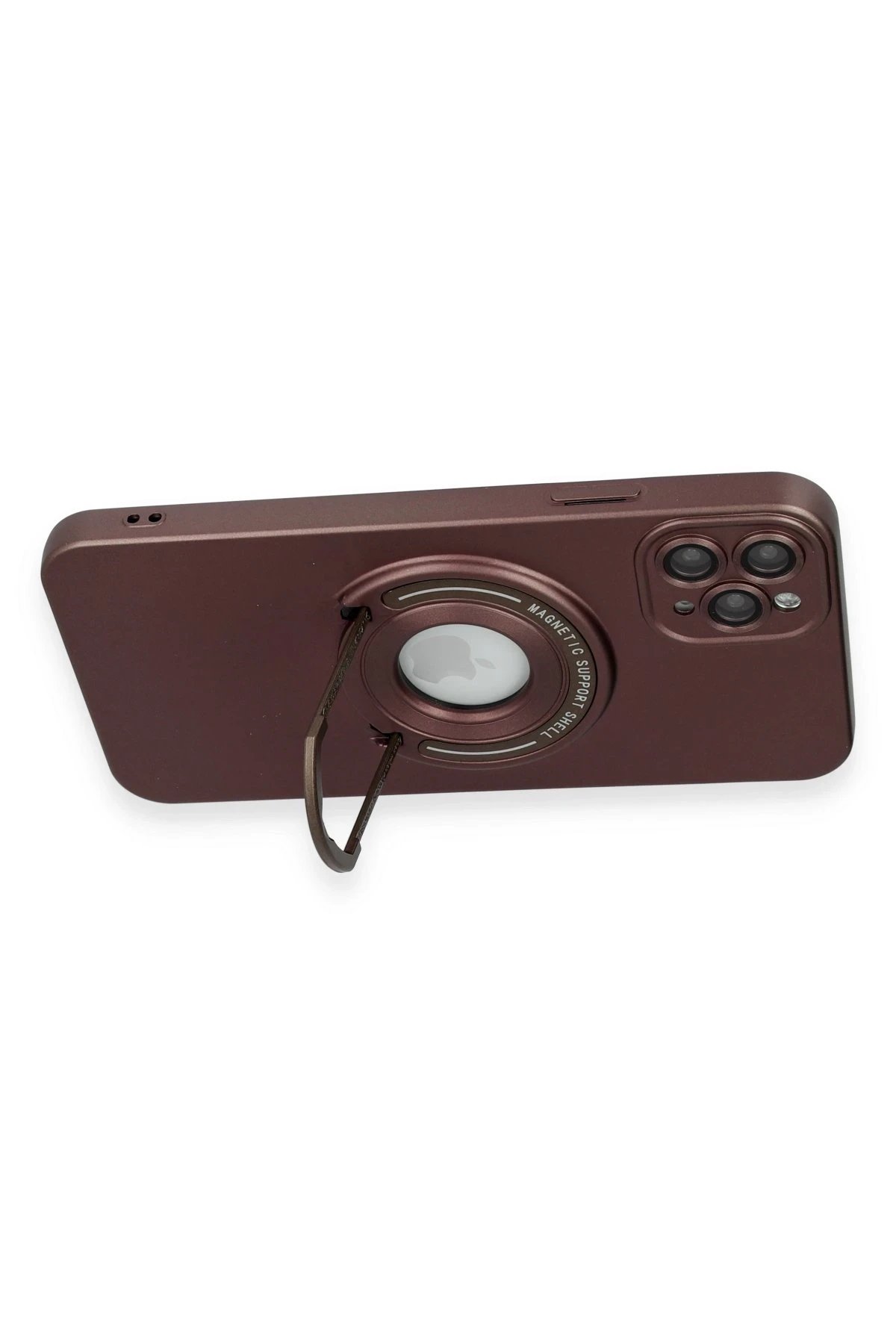 Newface iPhone 11 Pro Max Kılıf Lukka Magneticsafe Kapak - Kahverengi