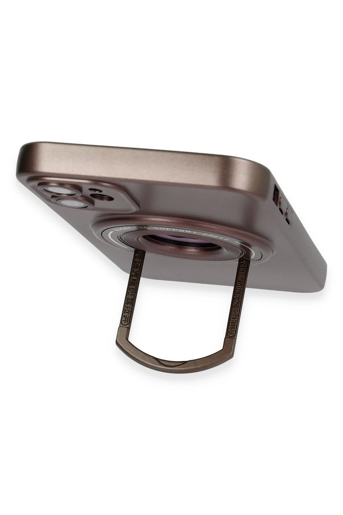 Newface iPhone 12 Kılıf Lukka Magneticsafe Kapak - Kahverengi