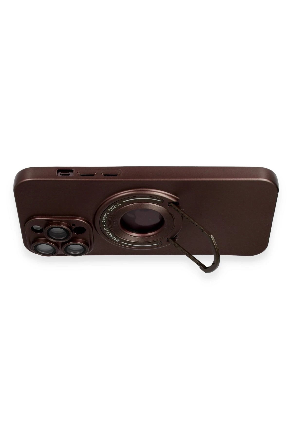 Newface iPhone 13 Pro Max Kılıf Lukka Magneticsafe Kapak - Kahverengi