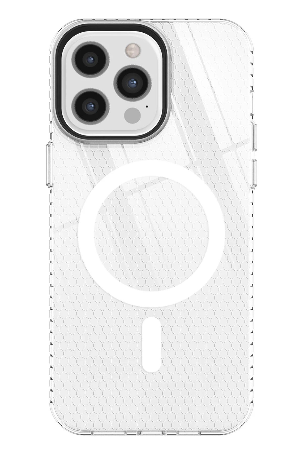 Newface iPhone 12 Pro Max Kılıf Beta Magneticsafe Silikon - Şeffaf