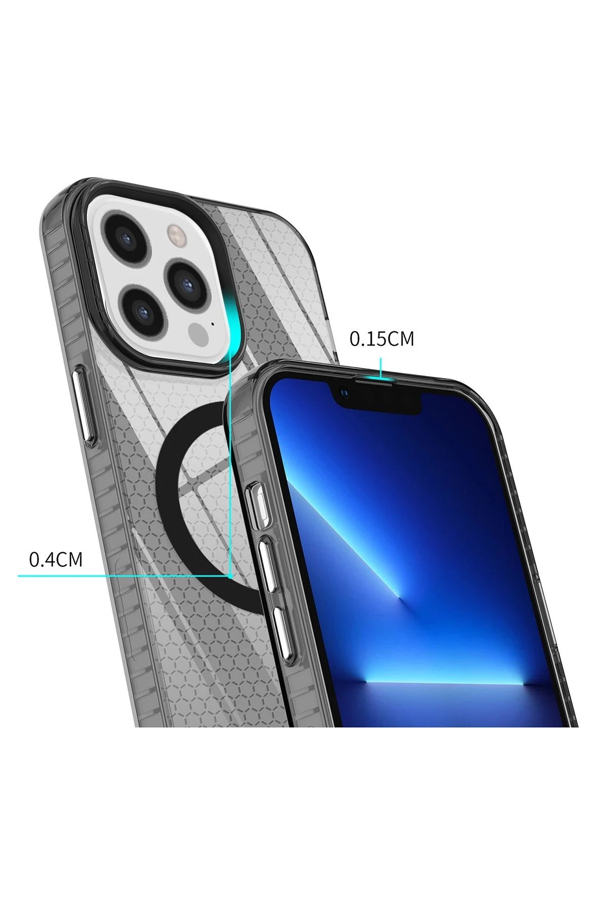 Newface iPhone 12 Pro Max Kılıf Beta Magneticsafe Silikon - Siyah