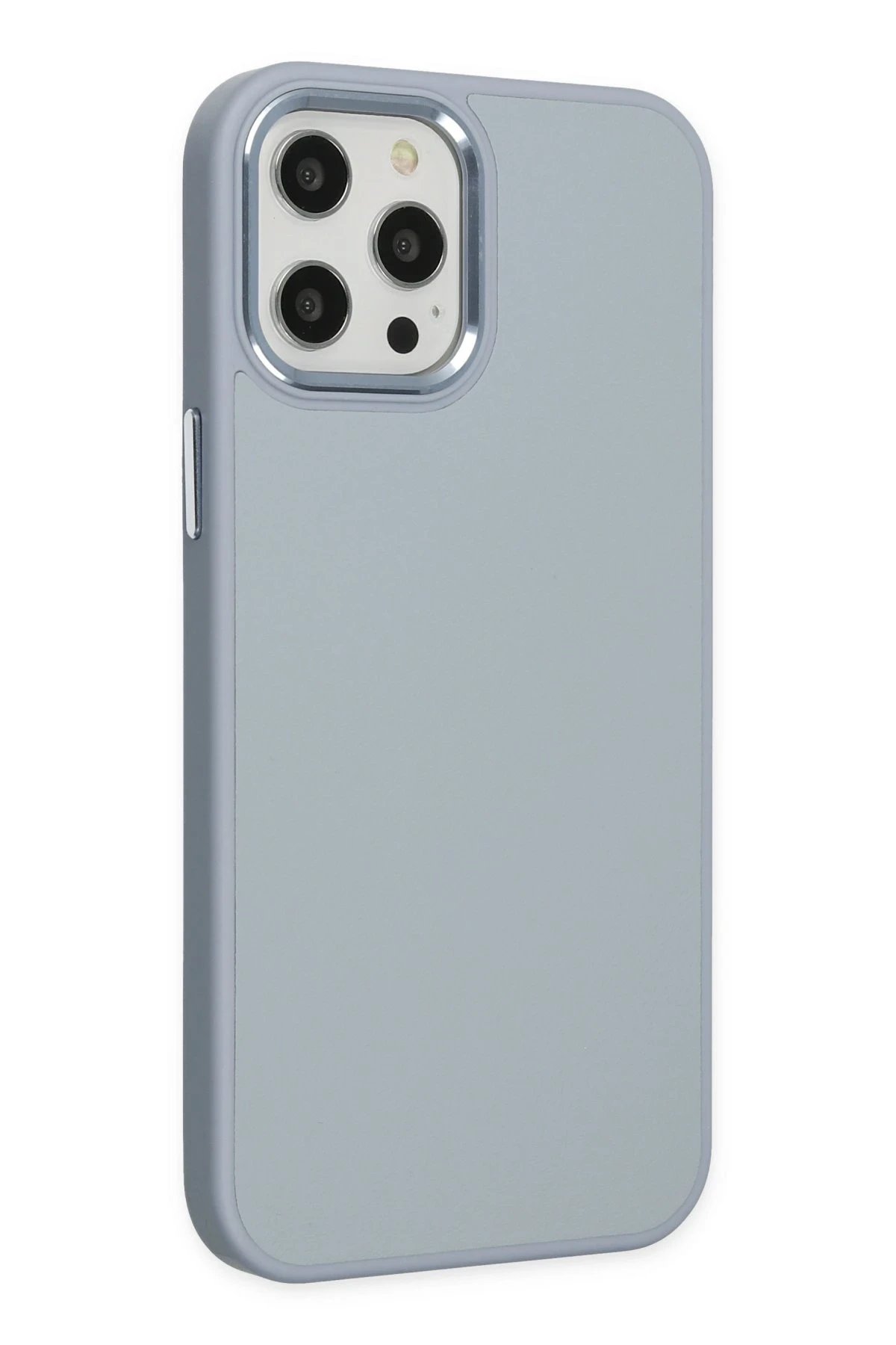 Newface iPhone 12 Pro Max Kılıf Asya Deri Silikon - Sierra Blue