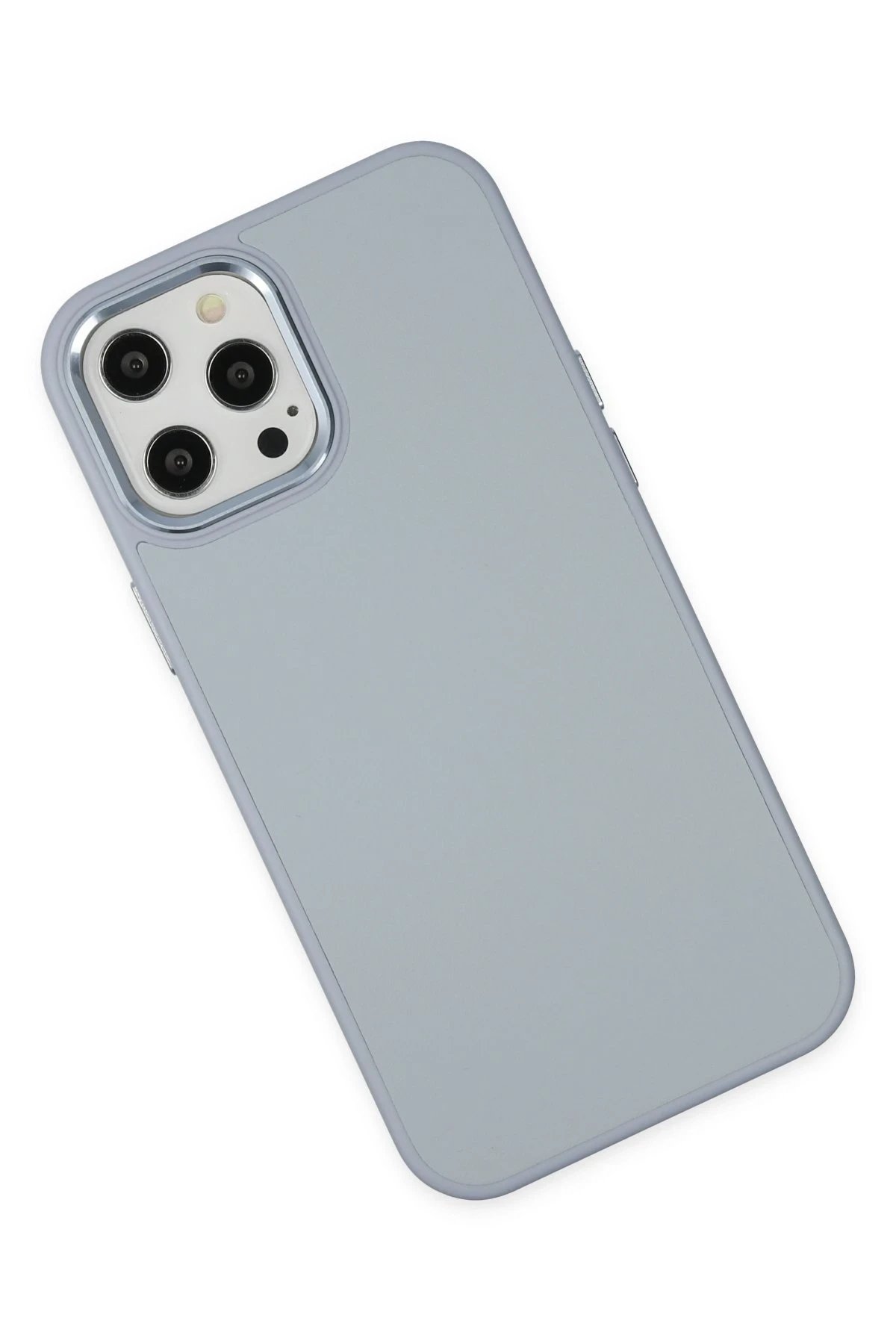 Newface iPhone 12 Pro Max Kılıf Asya Deri Silikon - Sierra Blue