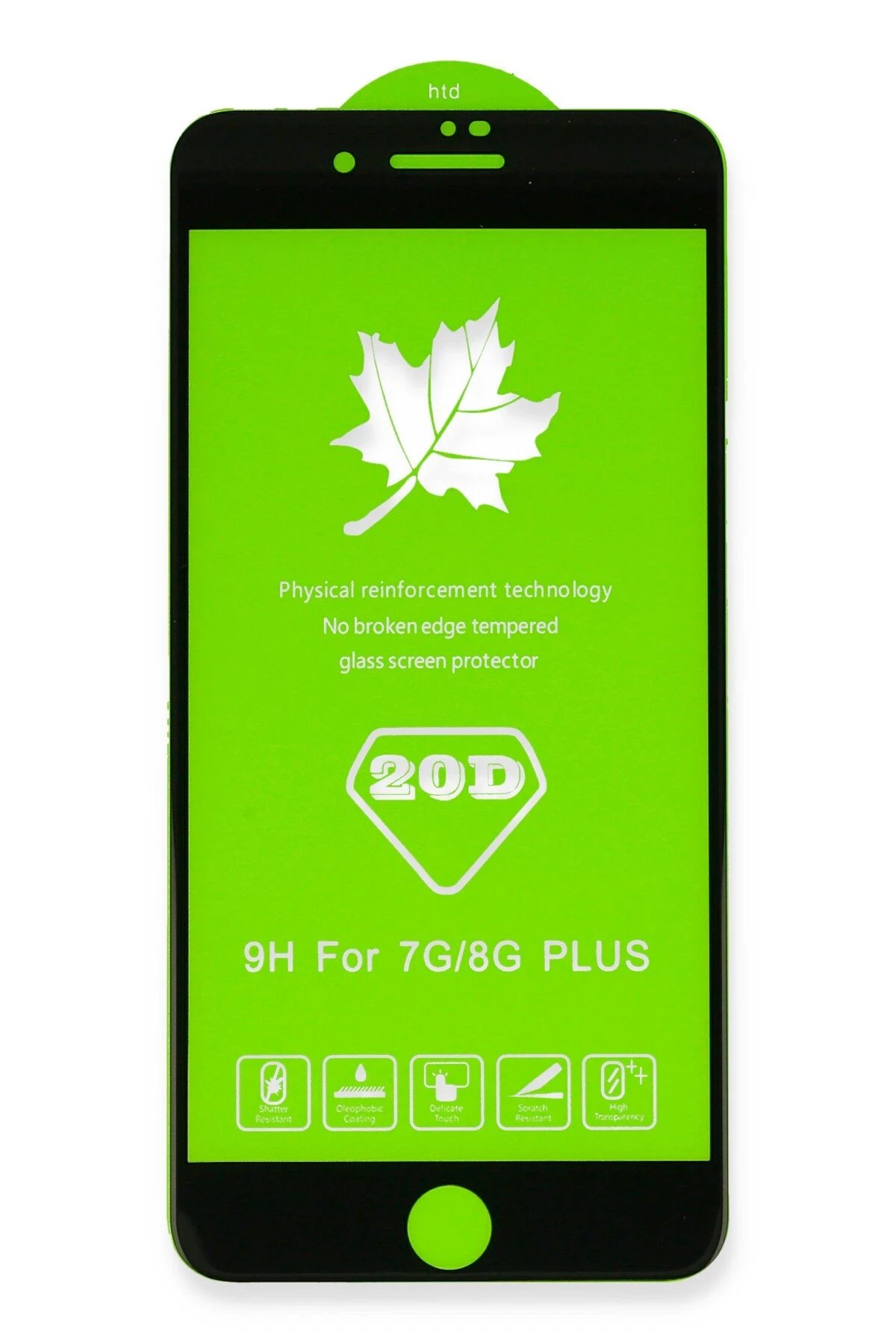 Newface iPhone 6 20D Premium Cam Ekran Koruyucu - Siyah