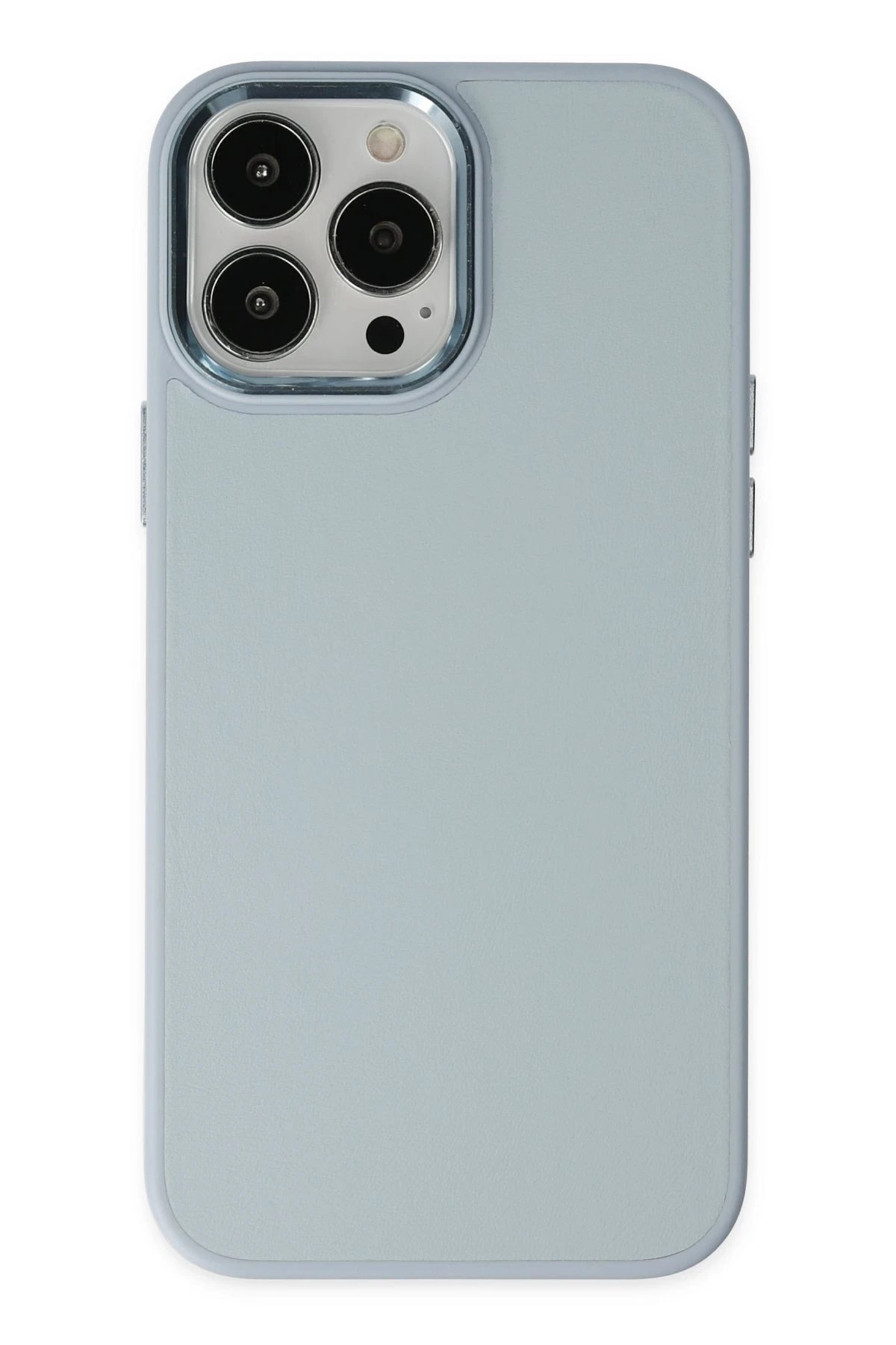 Newface iPhone 13 Pro Kılıf Asya Deri Silikon - Sierra Blue