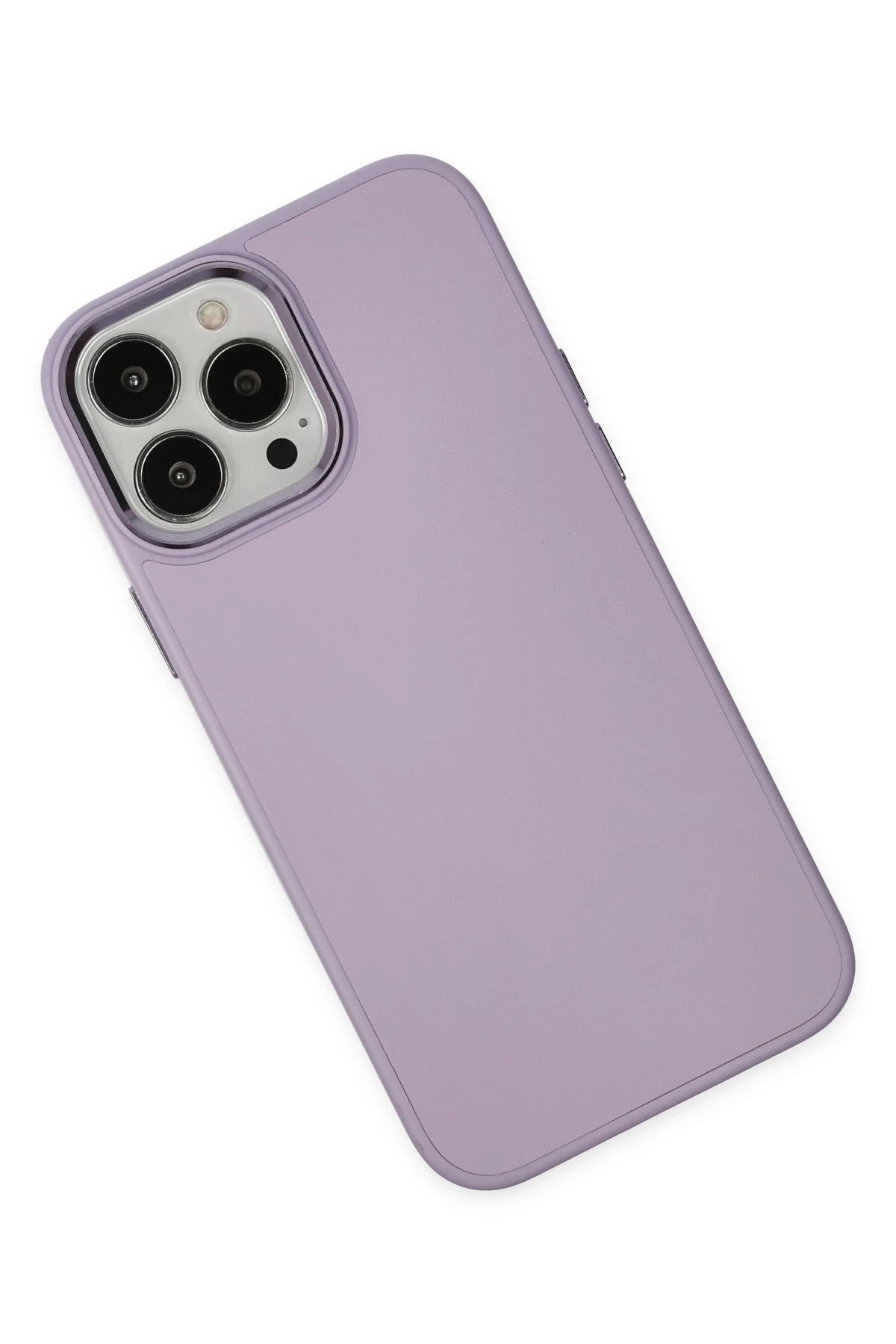 Newface iPhone 13 Pro Max Kılıf Asya Deri Silikon - Lila