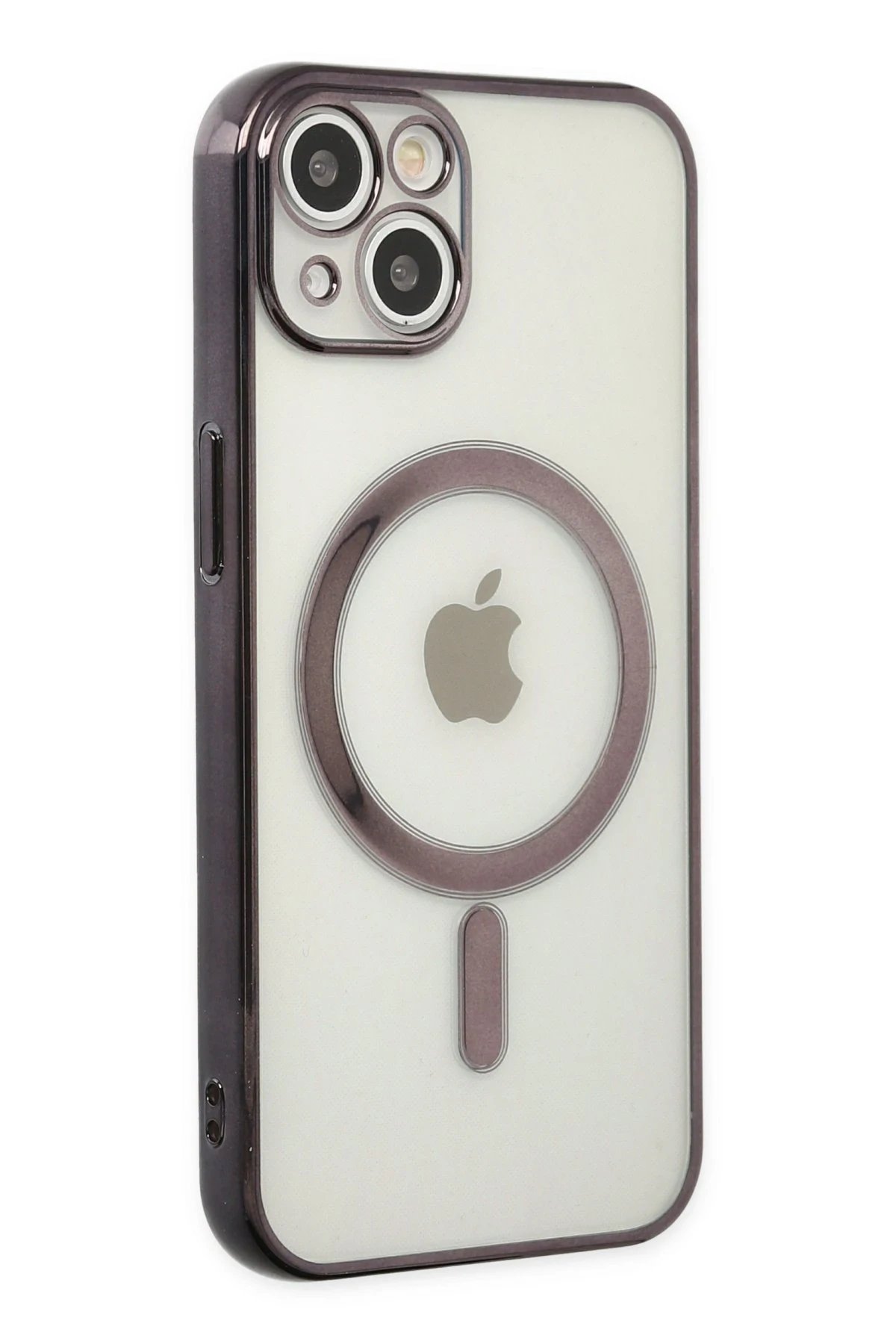 Newface iPhone 14 Plus Kılıf Magneticsafe Lazer Silikon - Siyah
