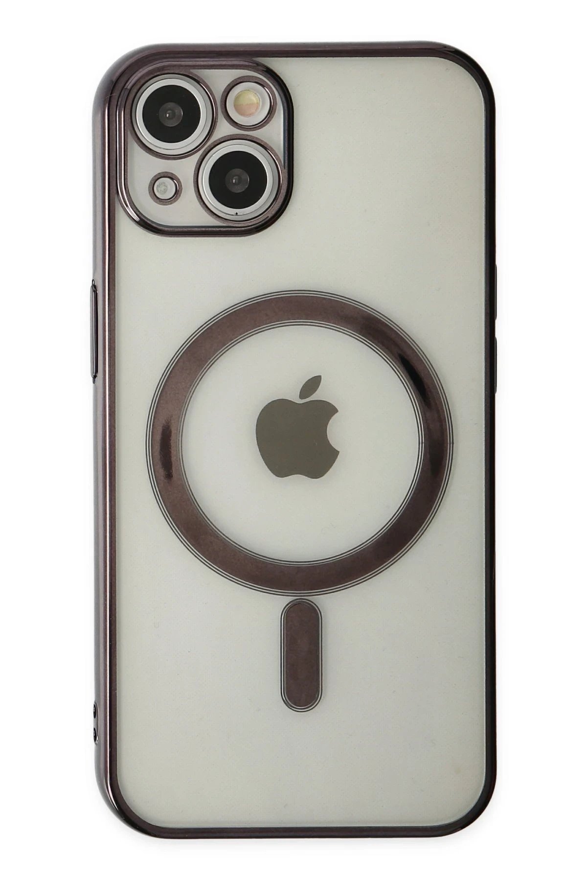 Newface iPhone 14 Plus Kılıf Magneticsafe Lazer Silikon - Siyah