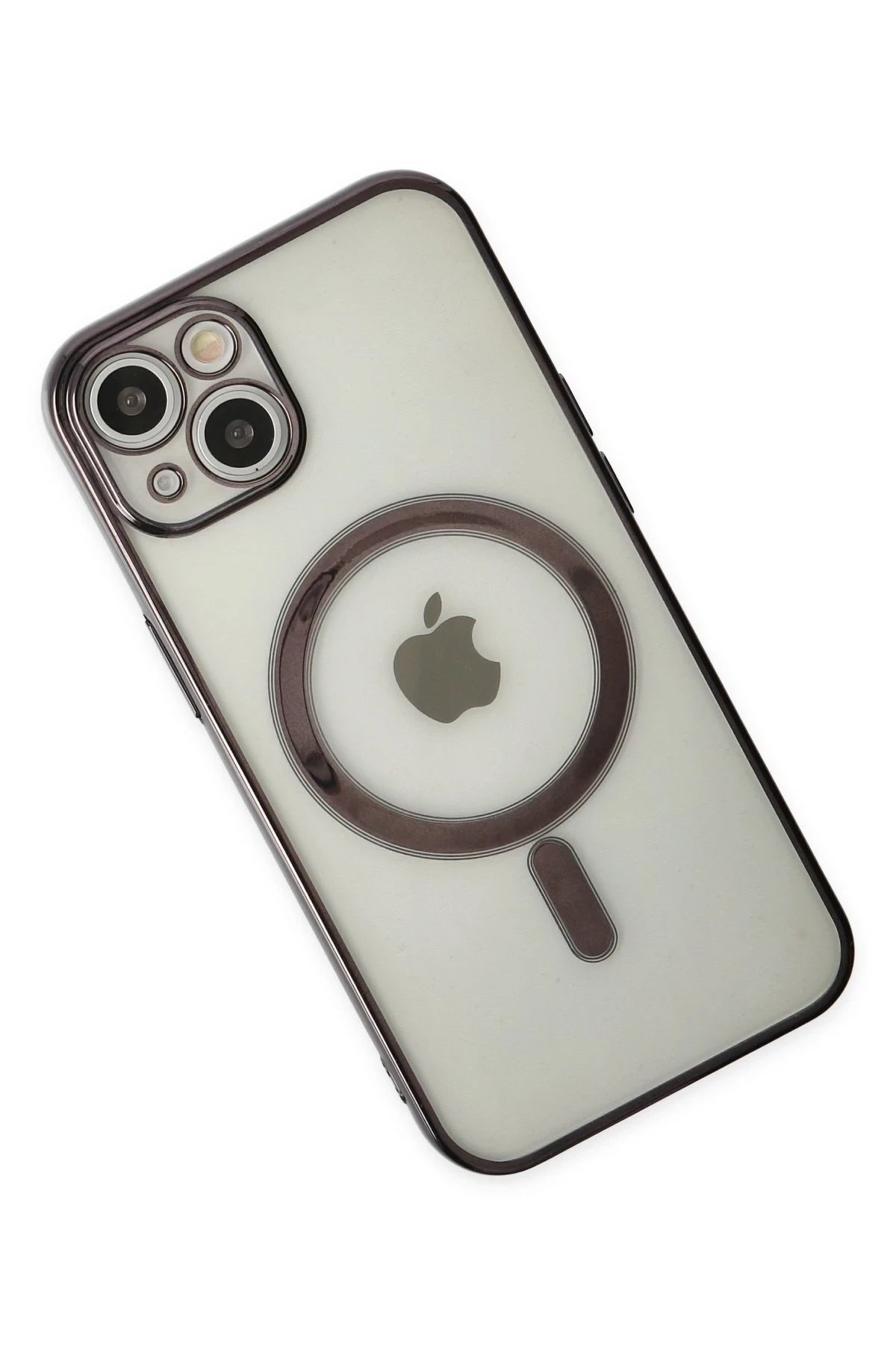 Newface iPhone 14 Plus Kılıf Magneticsafe Lazer Silikon - Siyah