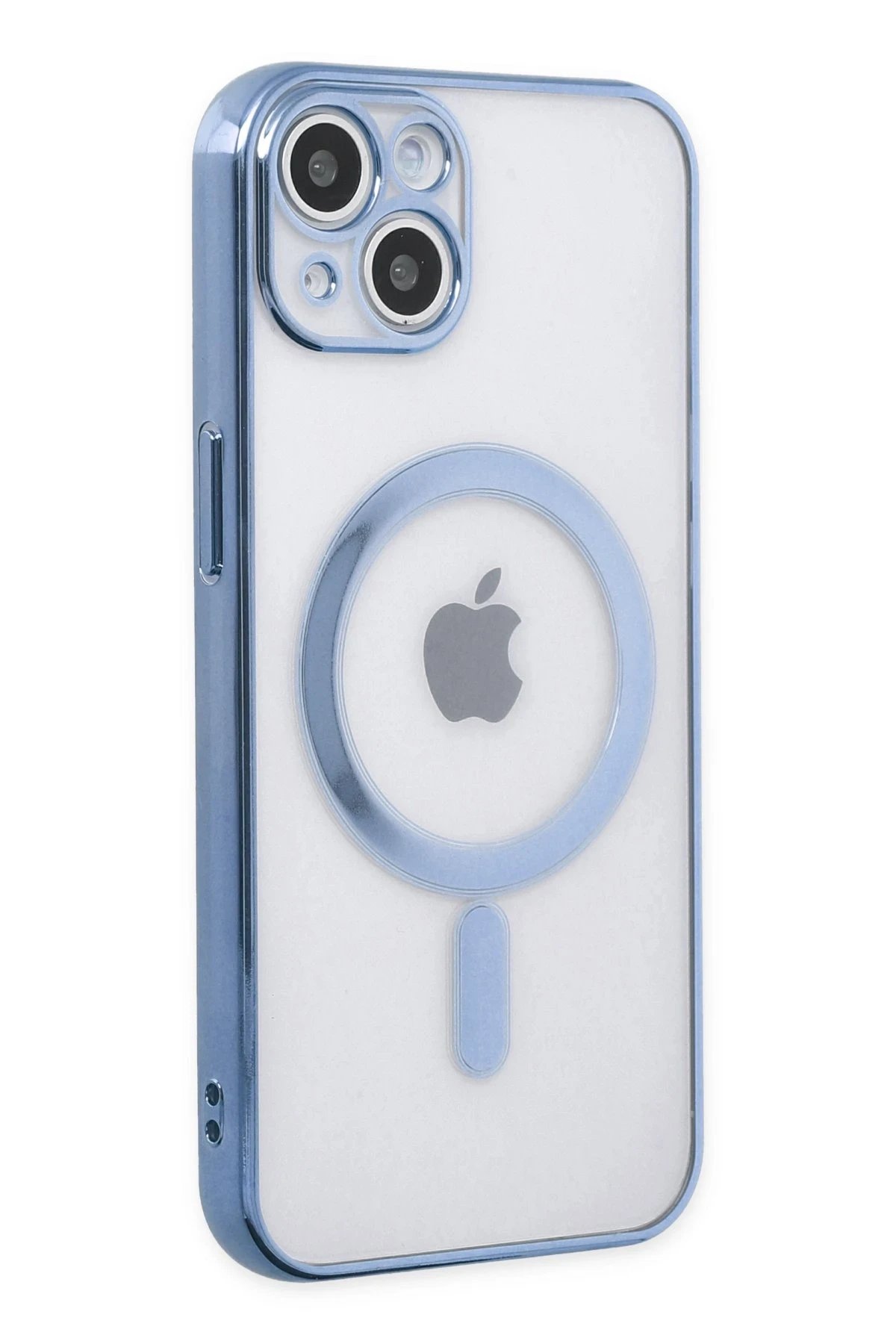 Newface iPhone 14 Plus Kılıf Magneticsafe Lazer Silikon - Sierra Blue