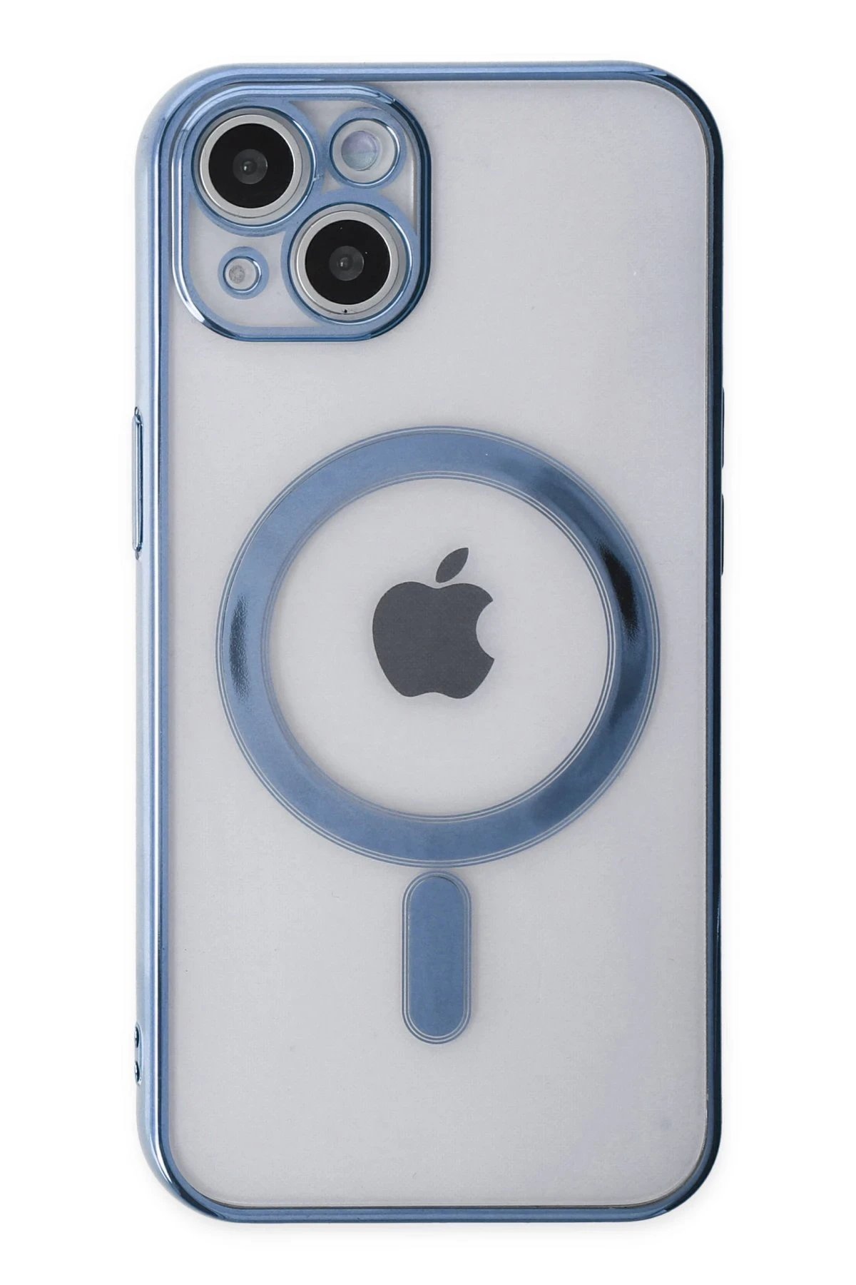 Newface iPhone 14 Plus Kılıf Magneticsafe Lazer Silikon - Sierra Blue