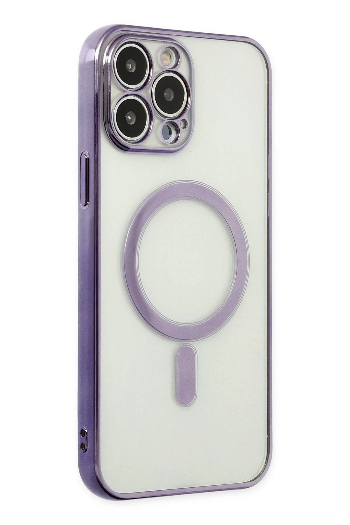 Newface iPhone 14 Pro Kılıf Magneticsafe Lazer Silikon - Mor